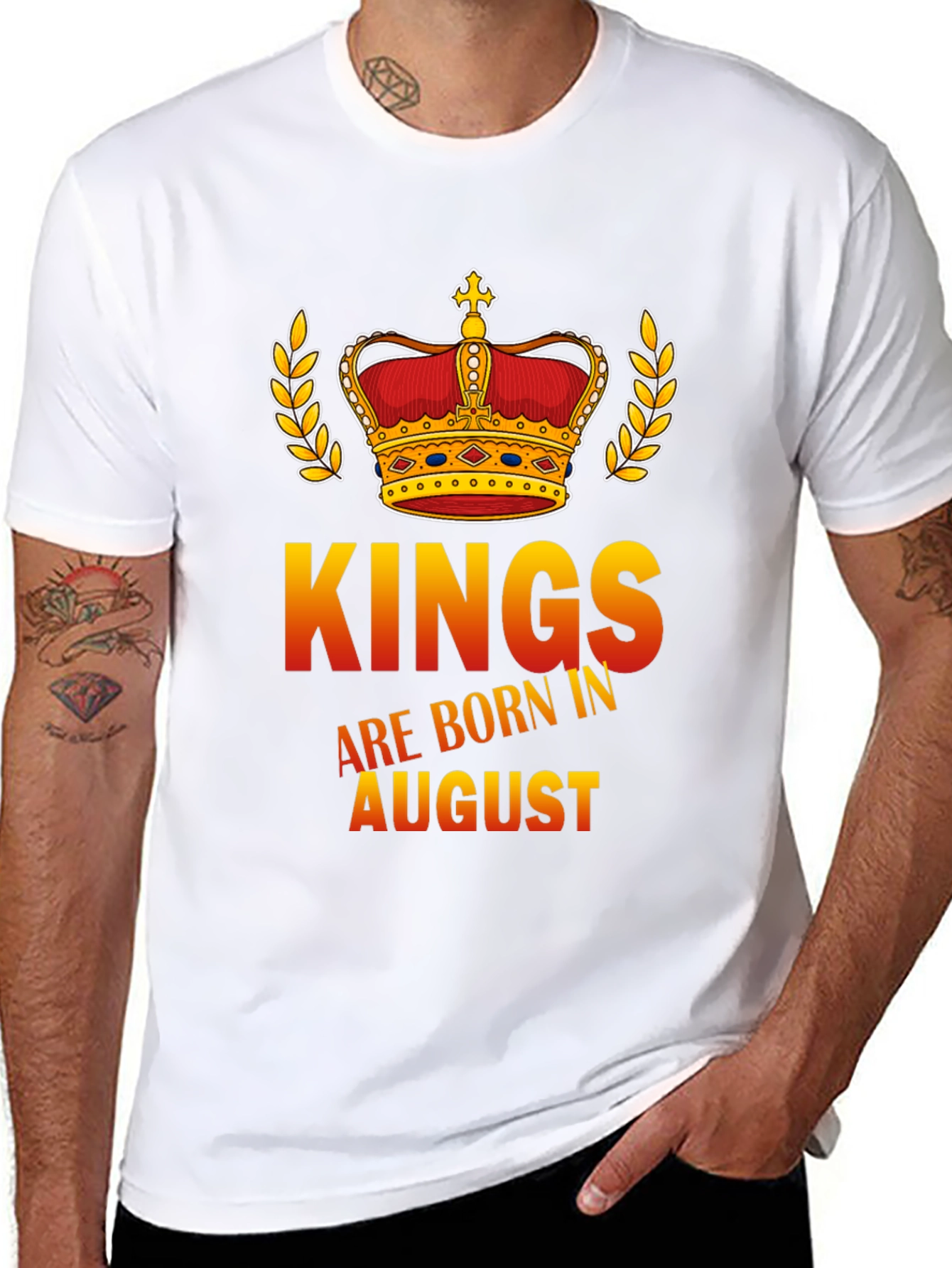 Kings Are Born in August Graphic T-Shirt