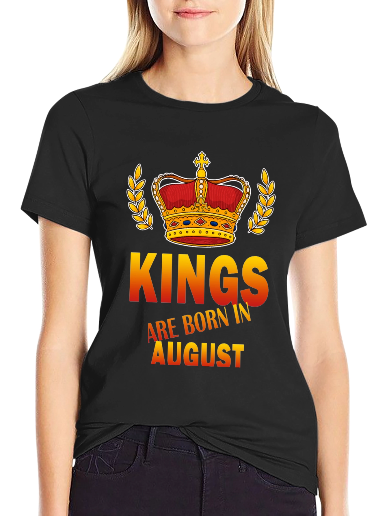 Kings Are Born in August Graphic T-Shirt