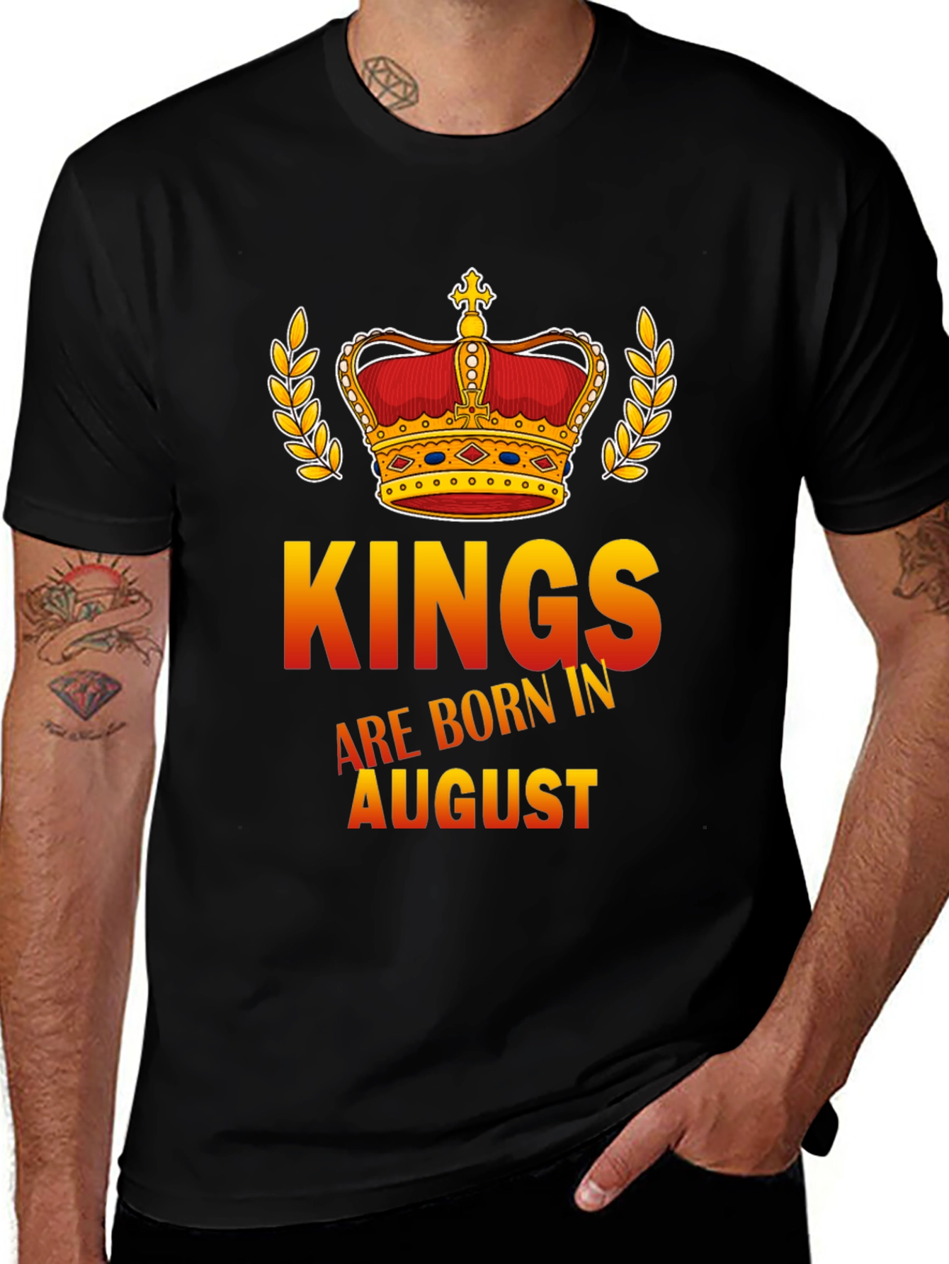Kings Are Born in August Graphic T-Shirt