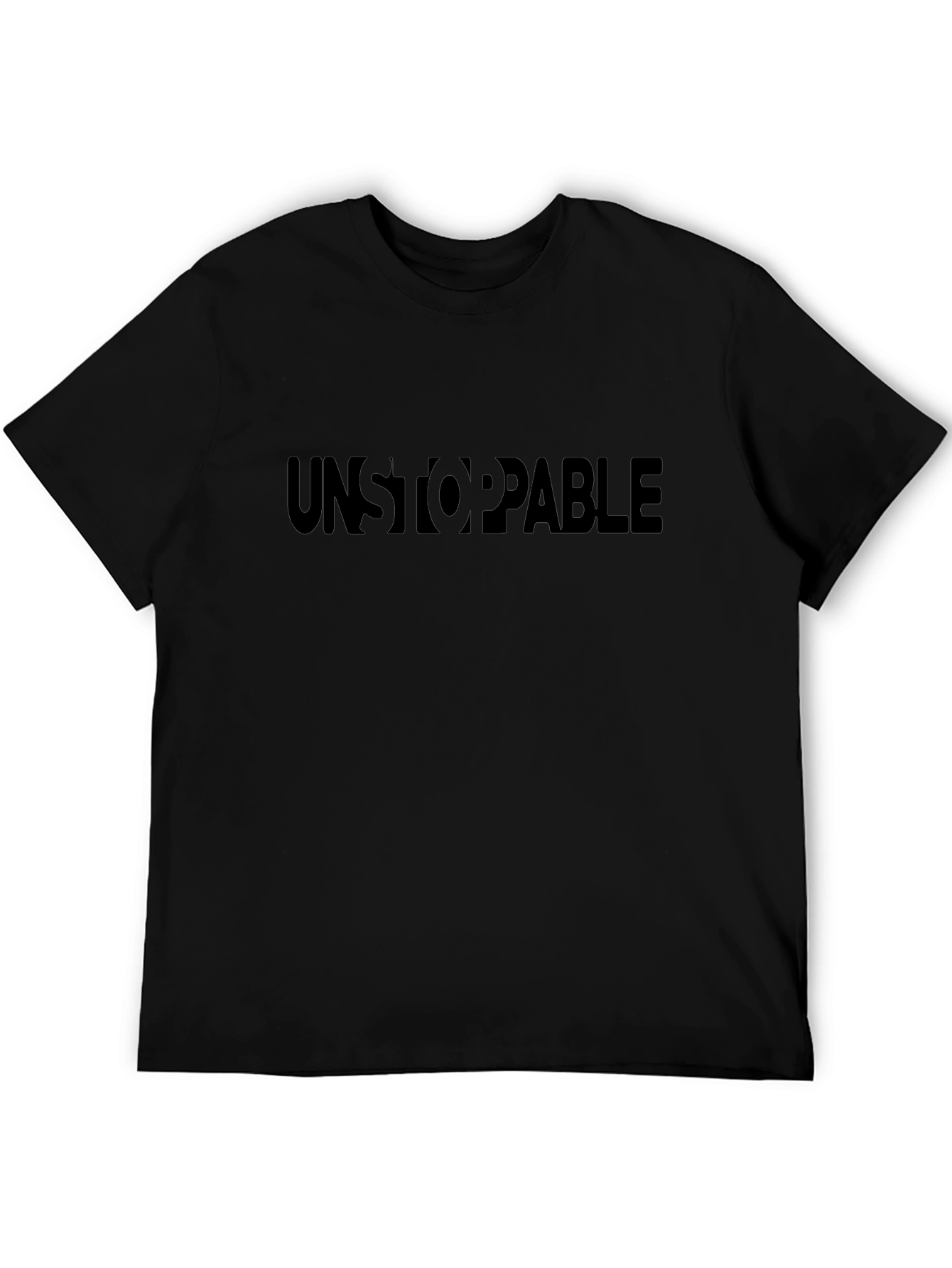 Unstoppable Black Crew Neck T-Shirt