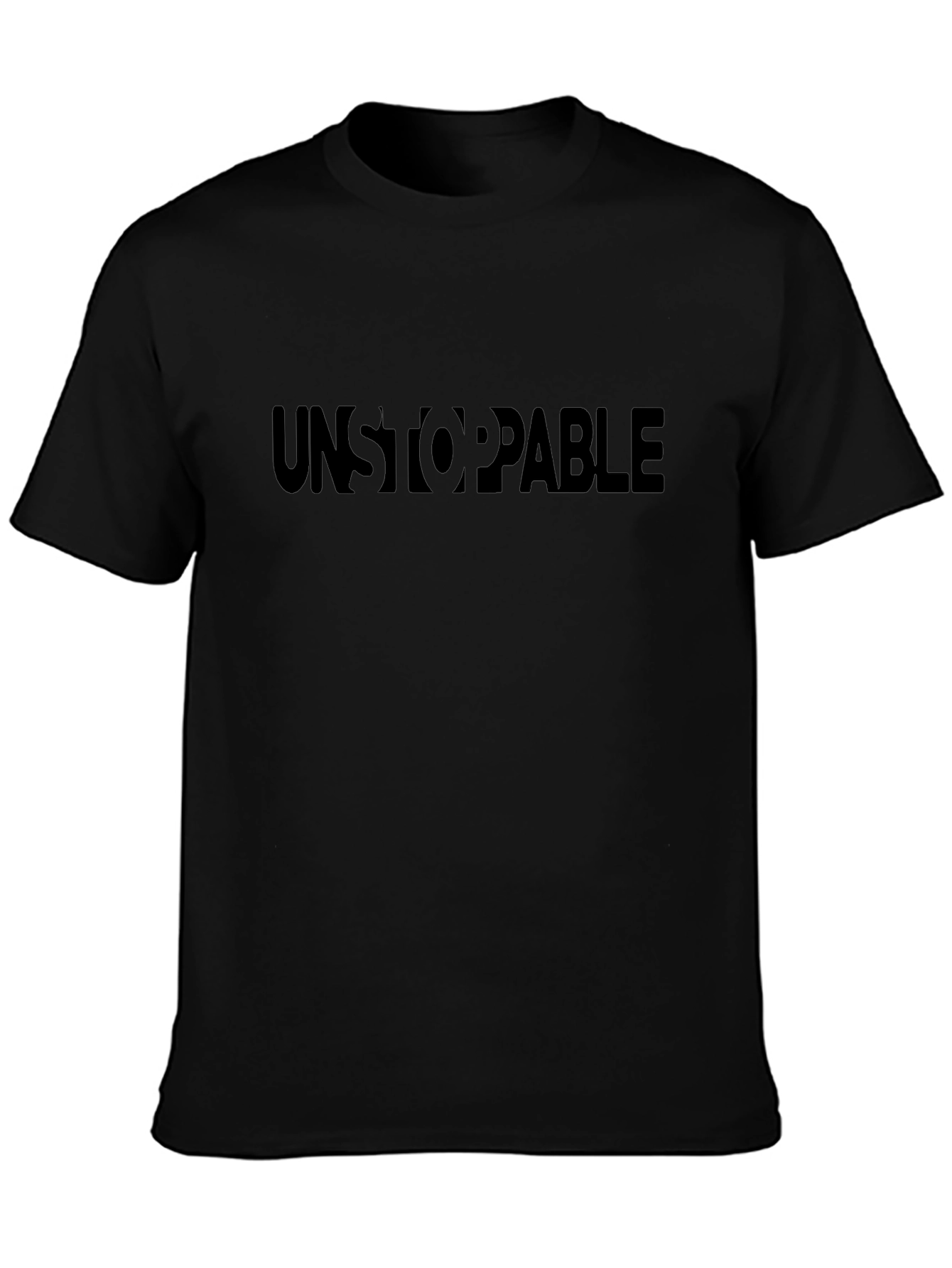 Unstoppable Black Crew Neck T-Shirt
