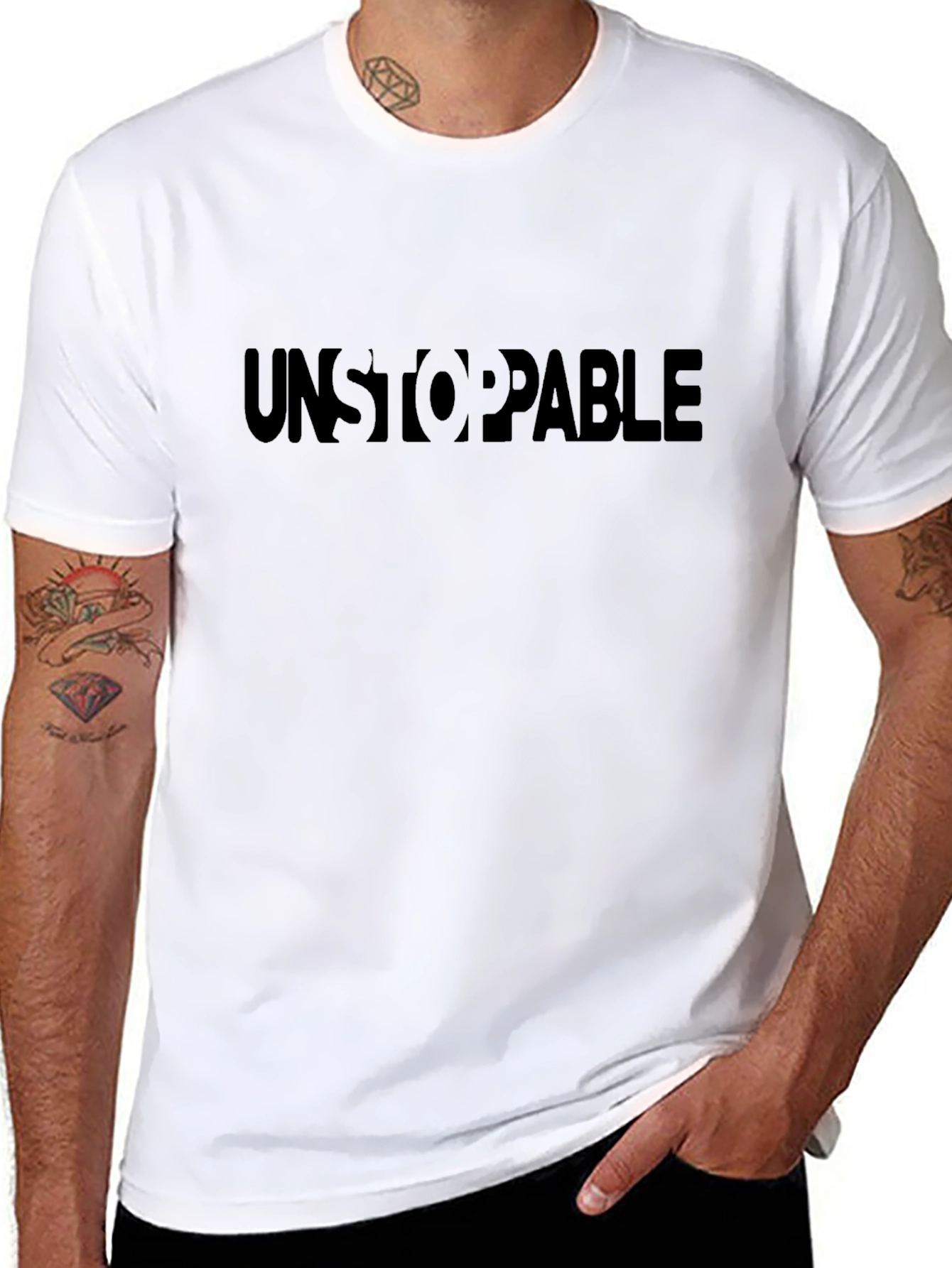 Unstoppable Black Crew Neck T-Shirt
