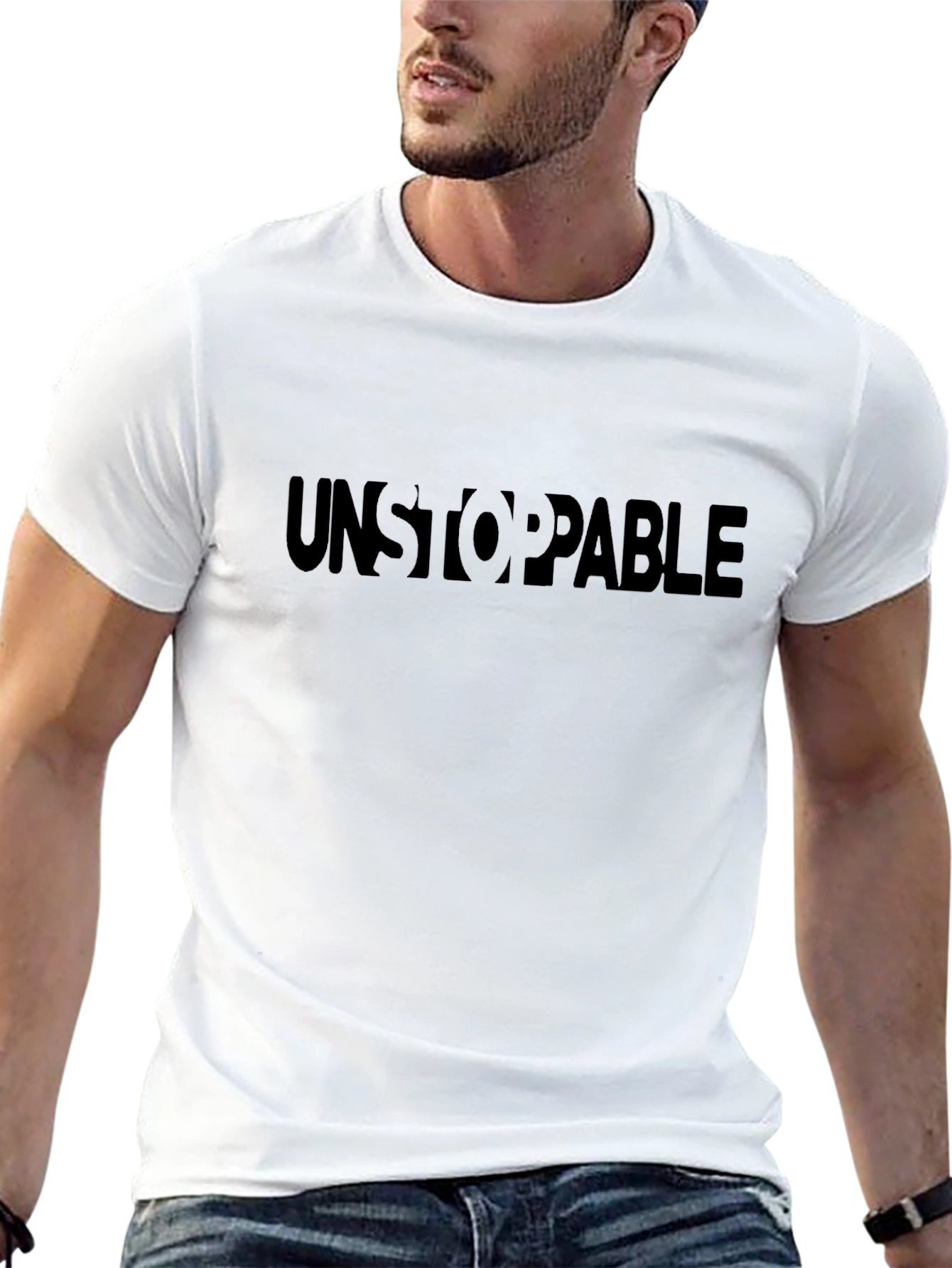 Unstoppable Black Crew Neck T-Shirt
