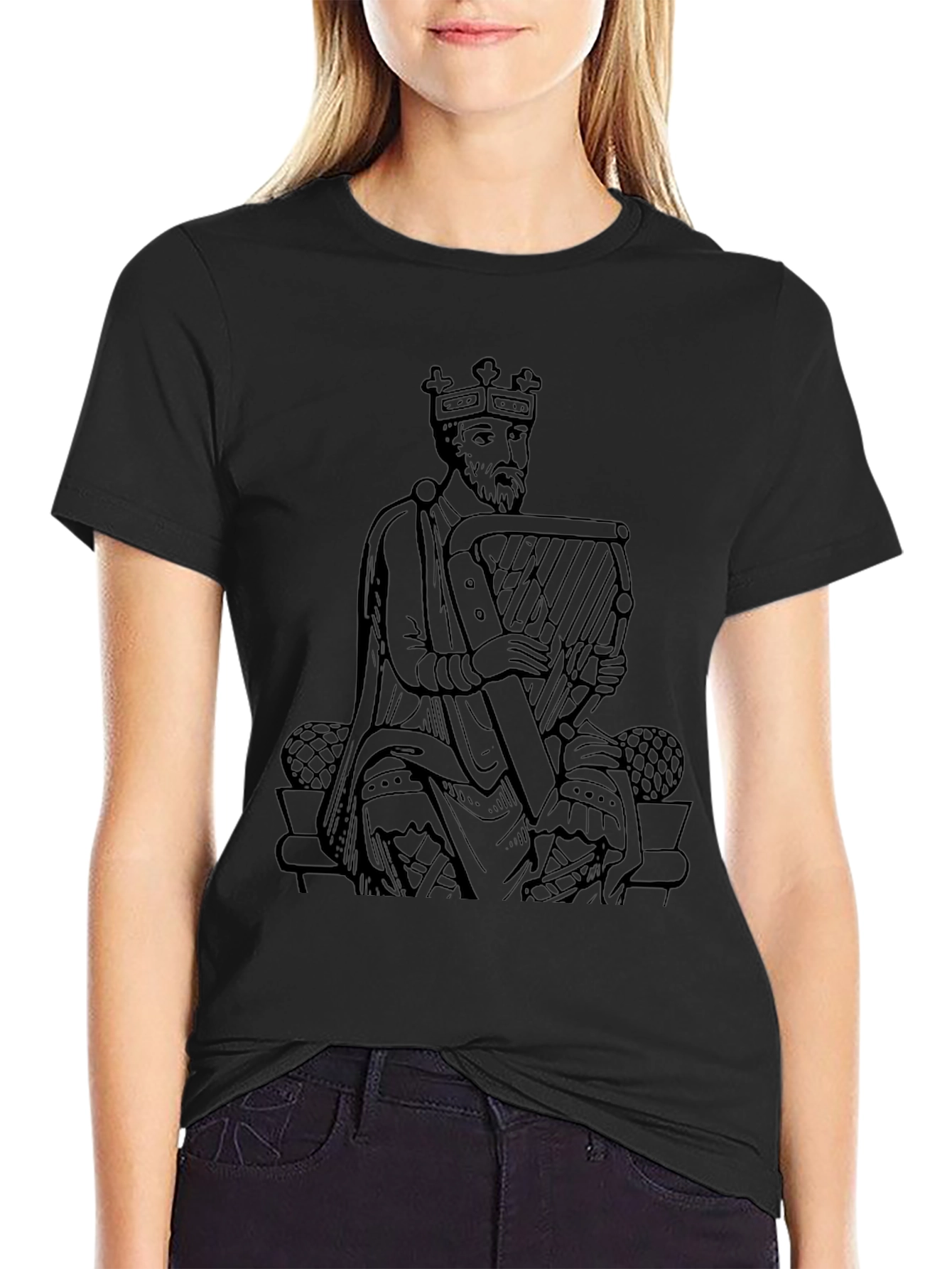 King Harpist Black T-Shirt