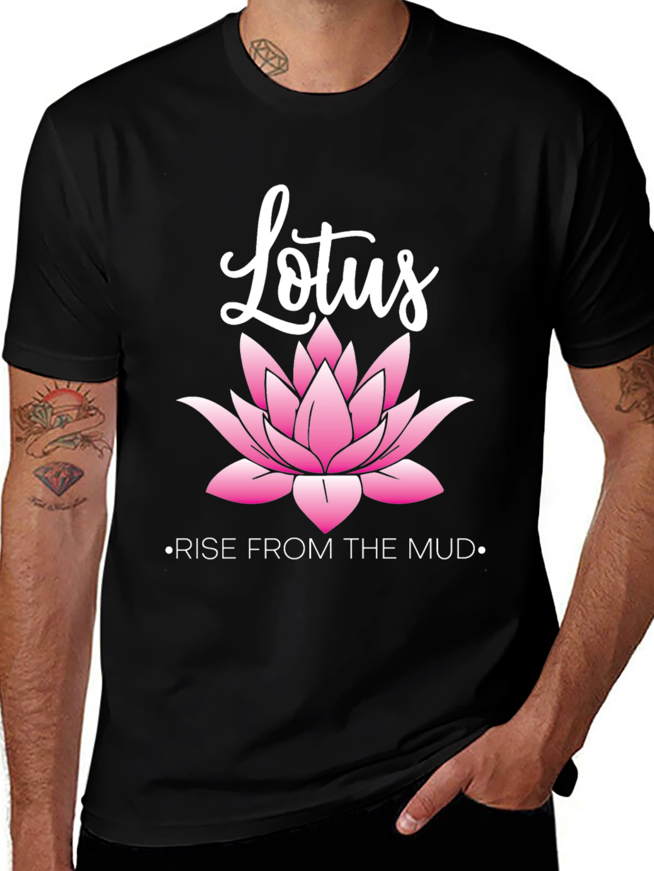 Lotus Rise T-Shirt - Inspirational Graphic Tee