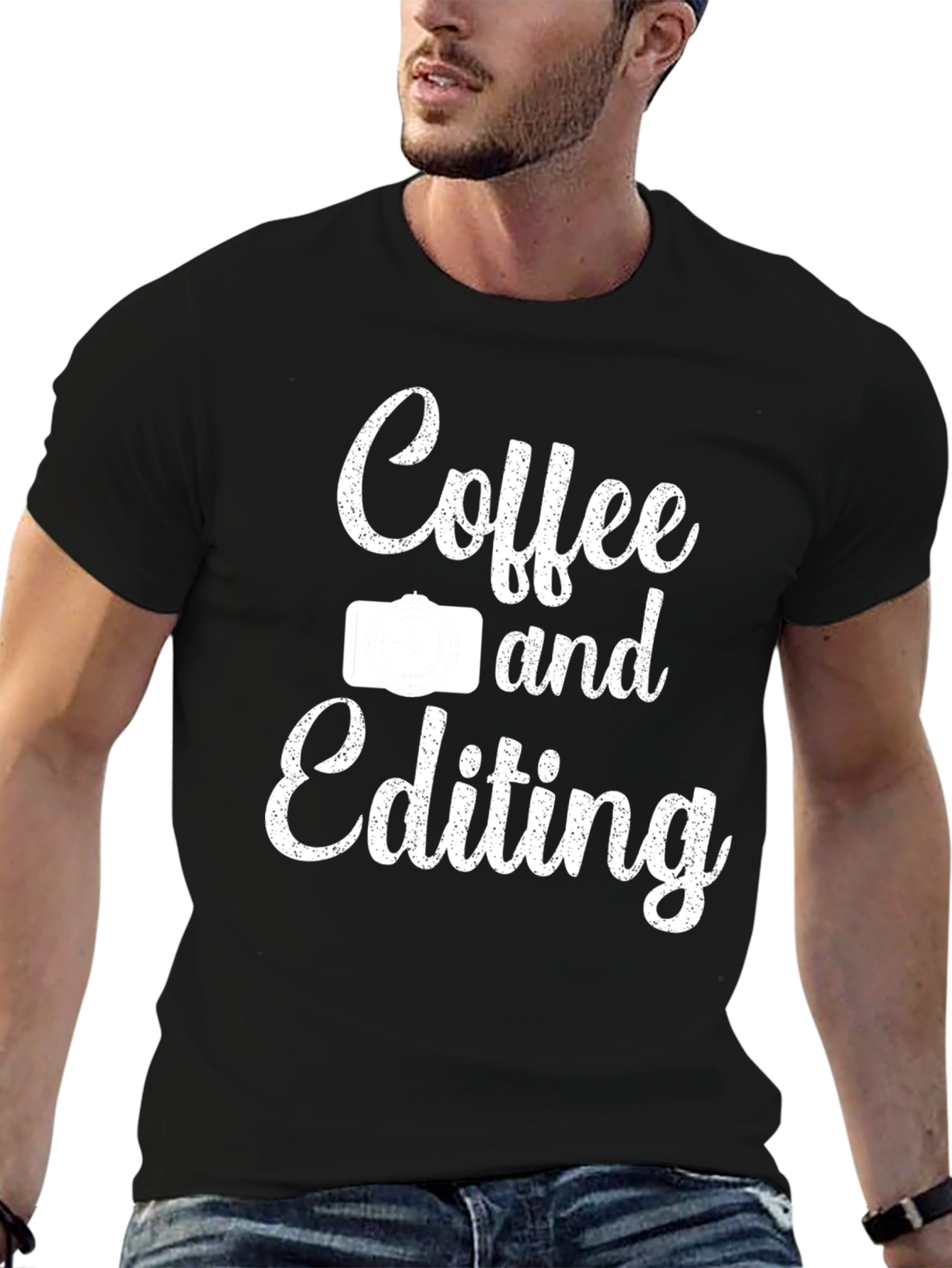Coffee & Editing T-Shirt - Photographers Graphic Tee