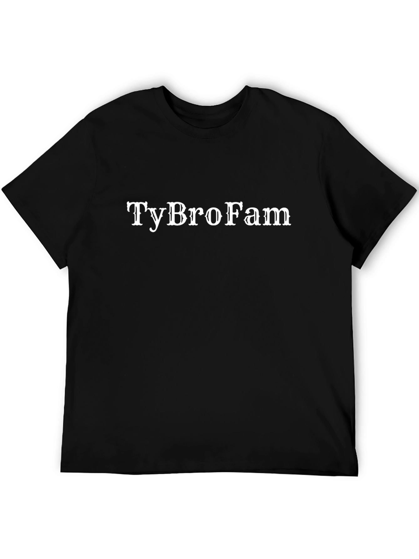 TyBroFam Graphic Tee - Mens Black Cotton T-Shirt
