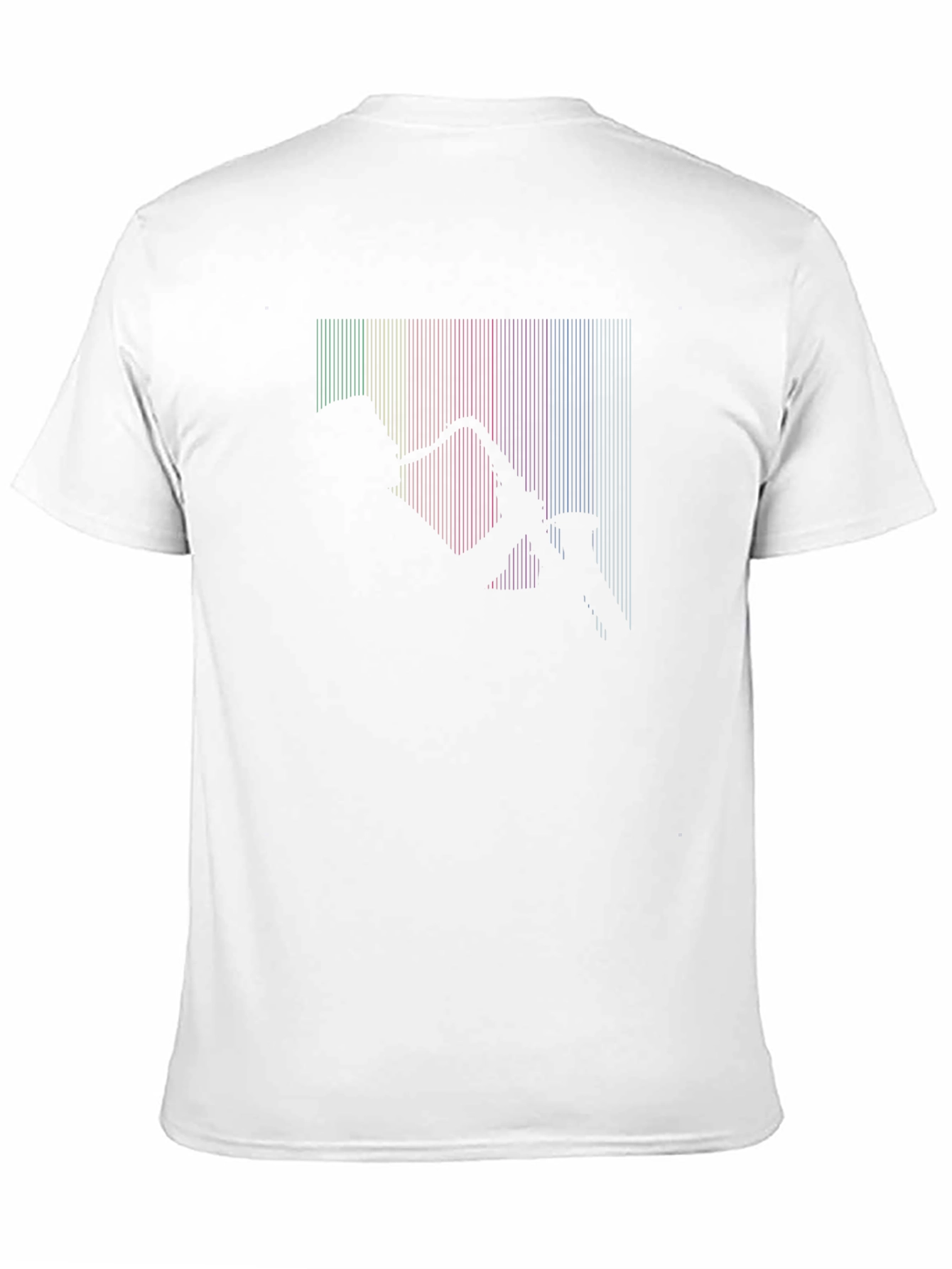 Saxophone Silhouette Rainbow Lines T-Shirt