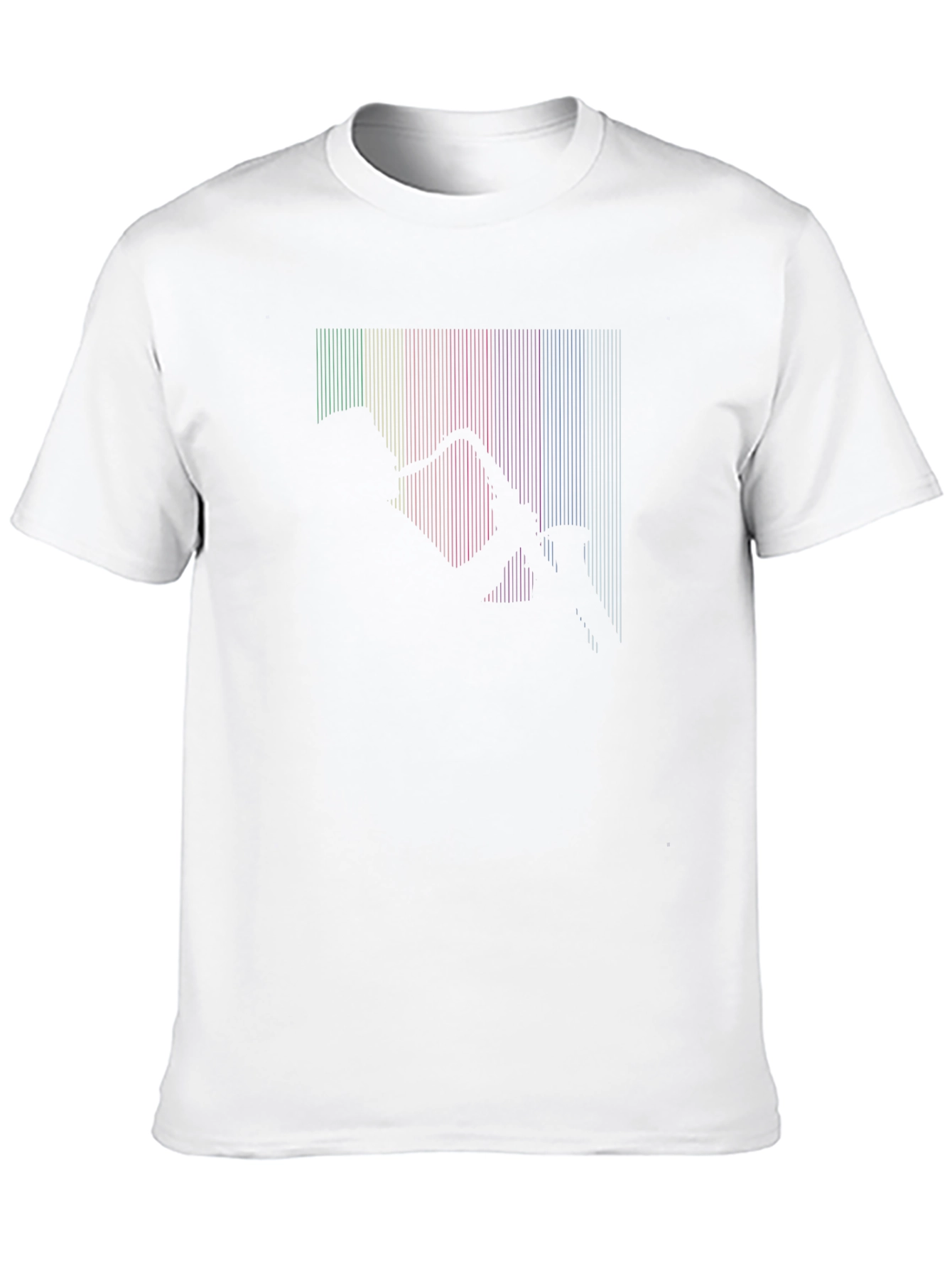 Saxophone Silhouette Rainbow Lines T-Shirt