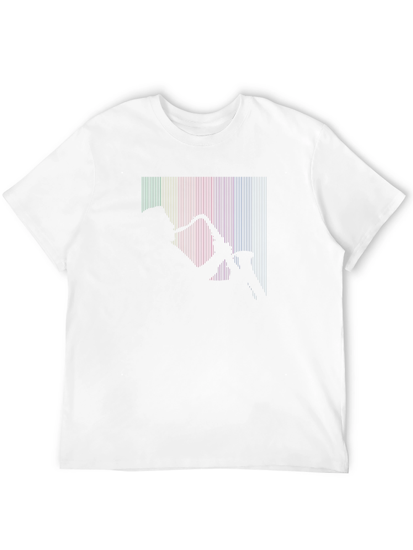 Saxophone Silhouette Rainbow Lines T-Shirt