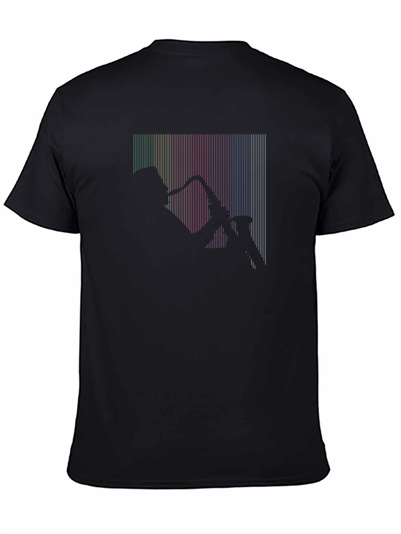 Saxophone Silhouette Rainbow Lines T-Shirt
