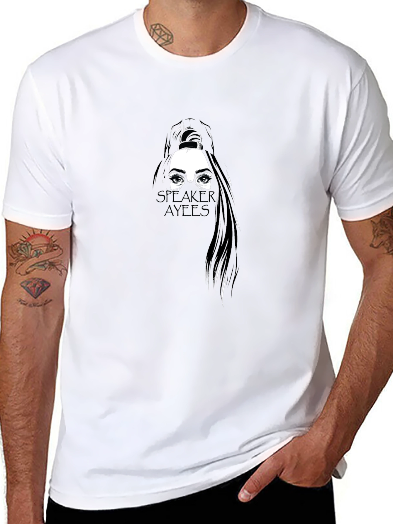 Speaker Ayees Graphic T-Shirt - Black