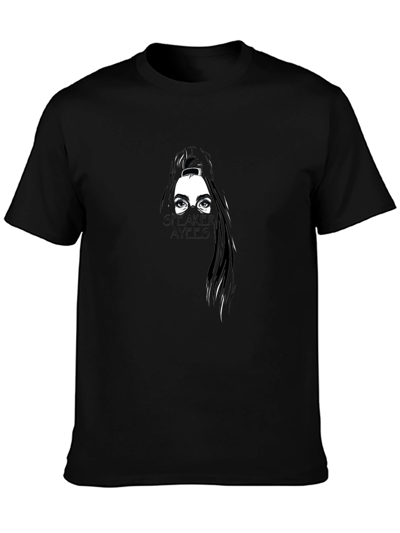 Speaker Ayees Graphic T-Shirt - Black