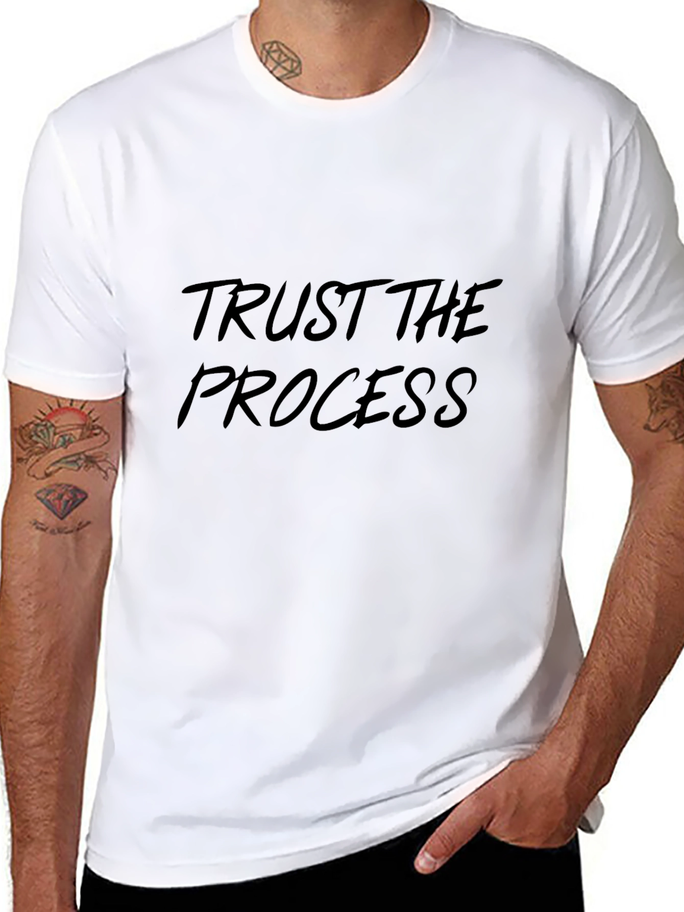 Trust the Process Black Graphic Tee