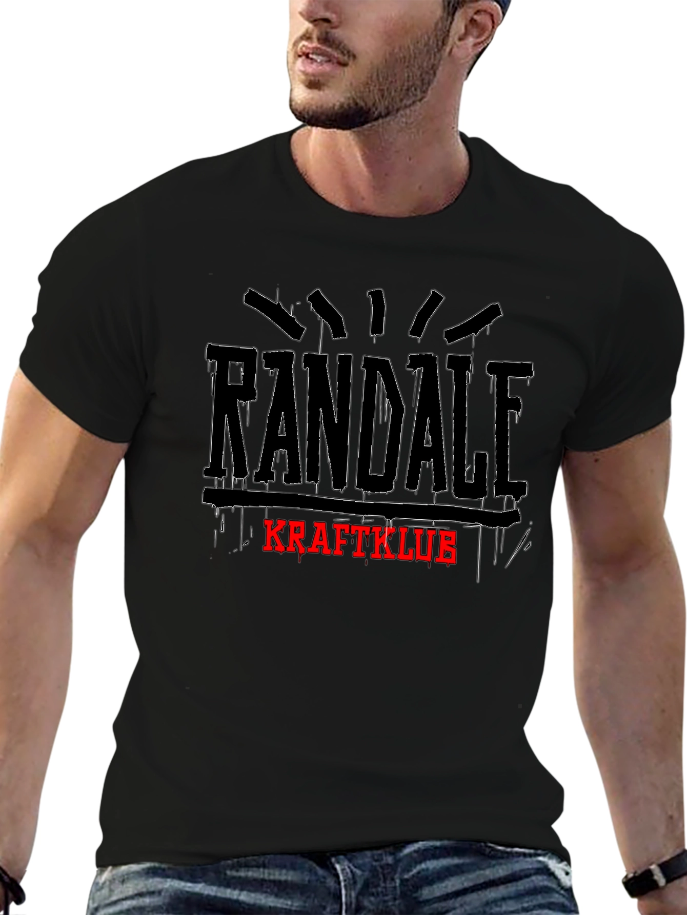 Randale Kraftklub T-Shirt Black Graphic Tee