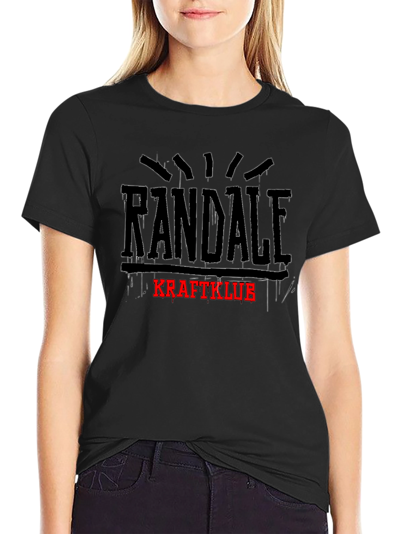 Randale Kraftklub T-Shirt Black Graphic Tee