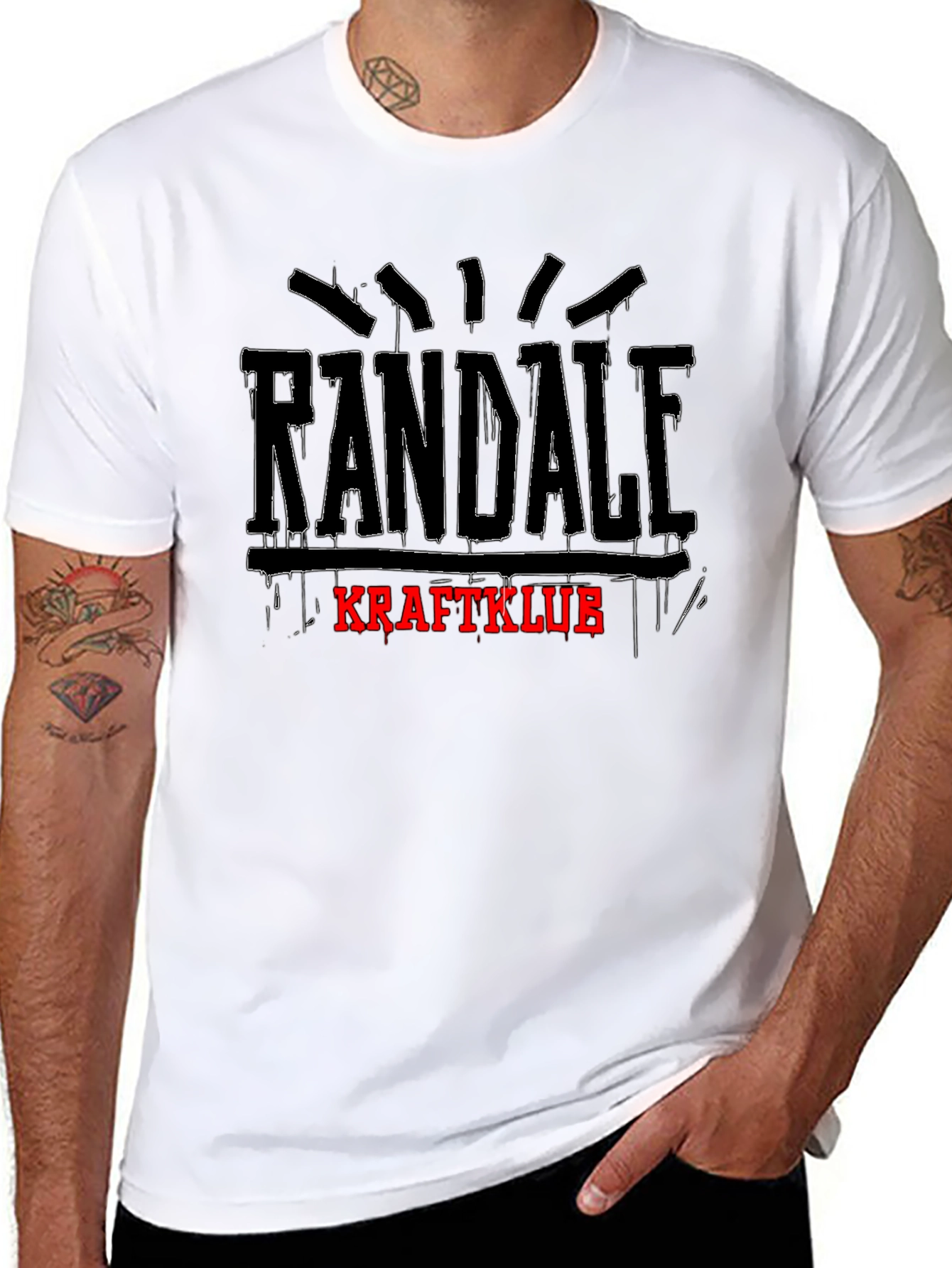 Randale Kraftklub T-Shirt Black Graphic Tee