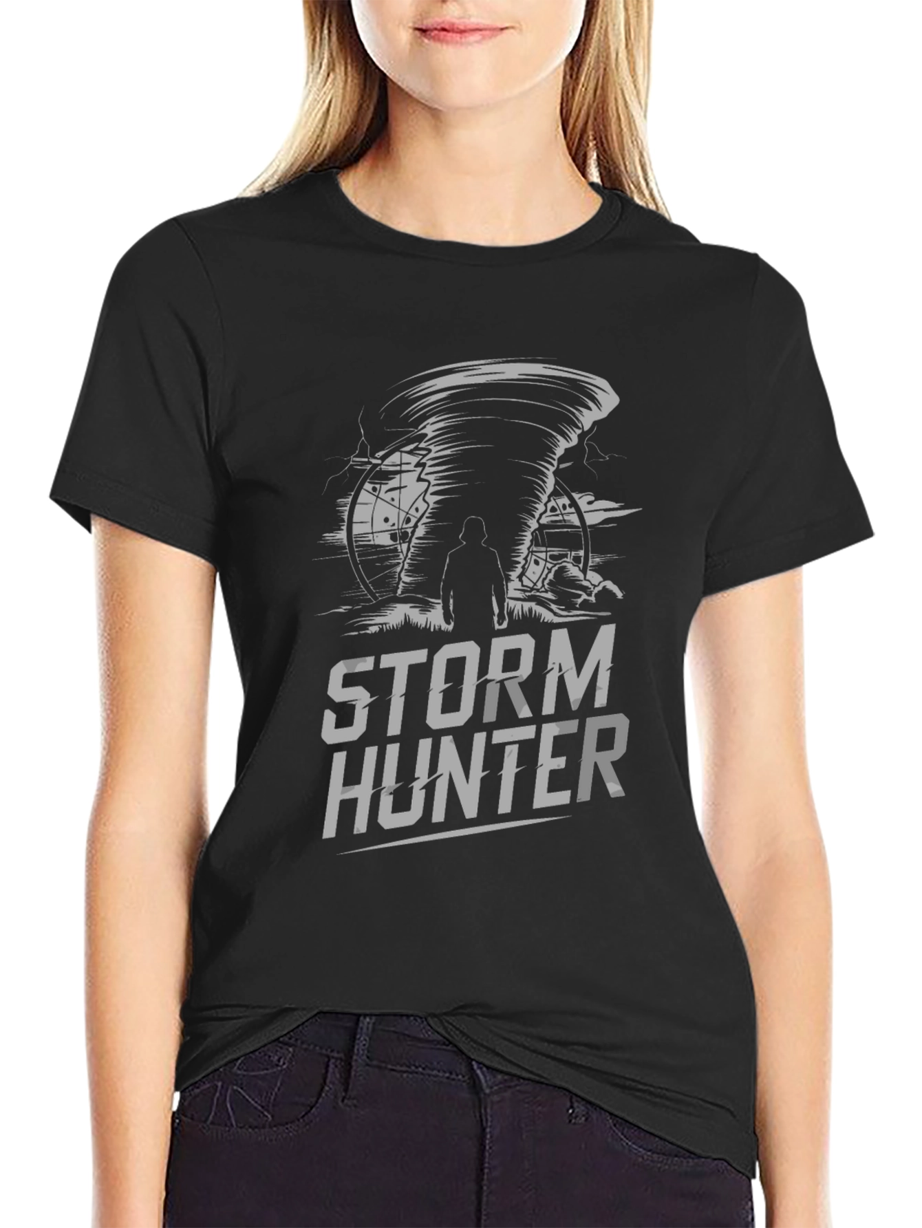 Storm Hunter Graphic T-Shirt - Black