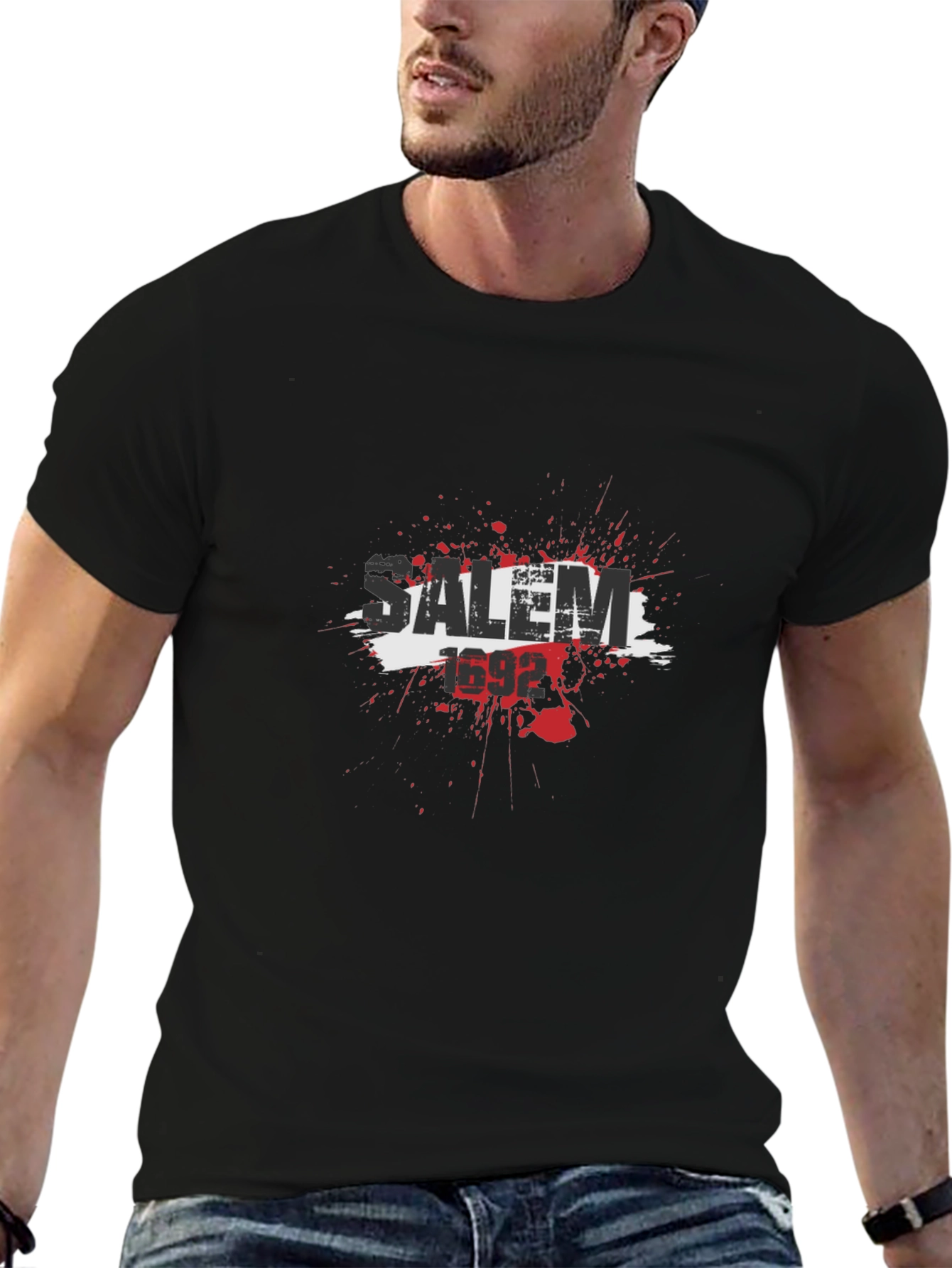 Salem 1692 Mens Black Graphic T-Shirt