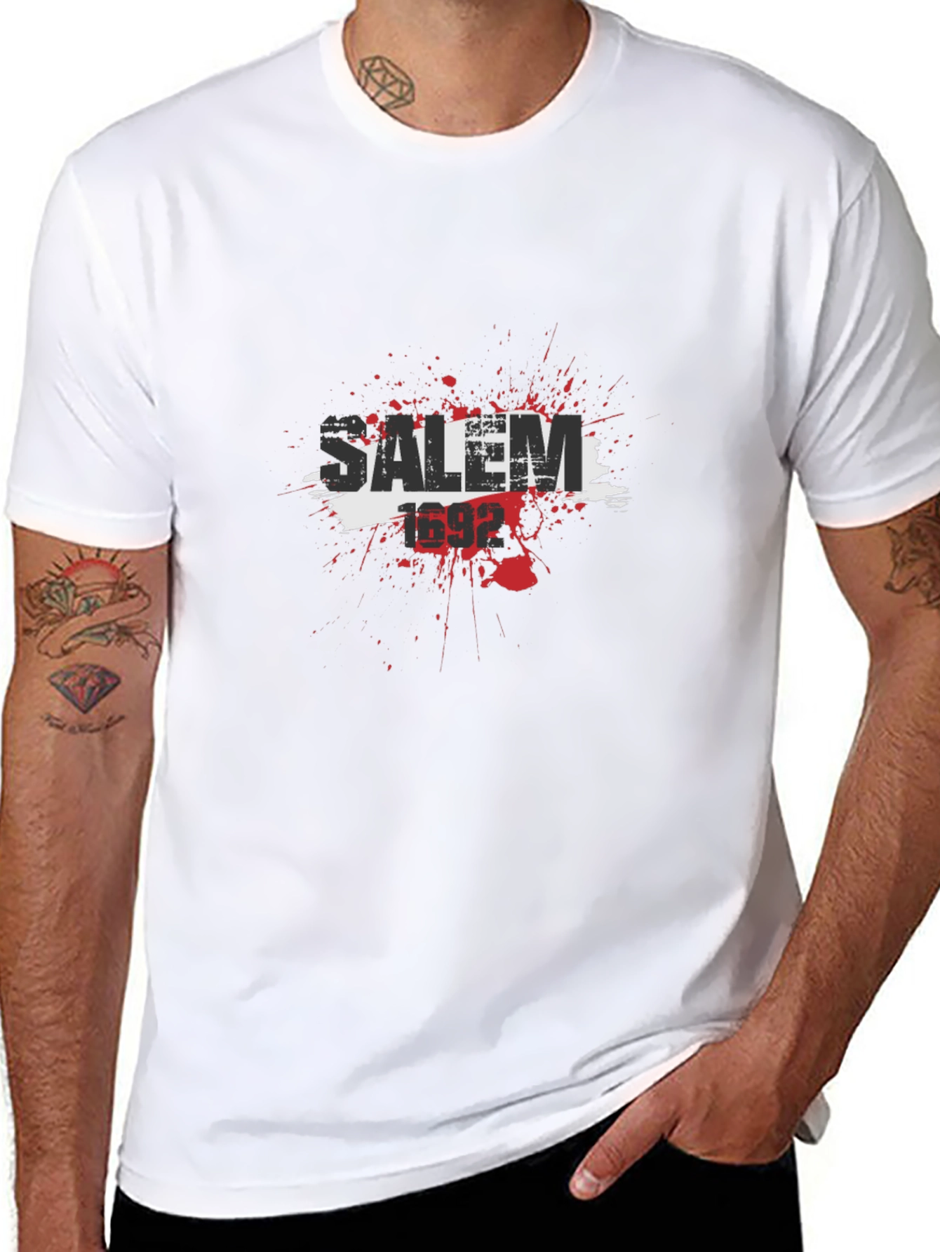 Salem 1692 Mens Black Graphic T-Shirt