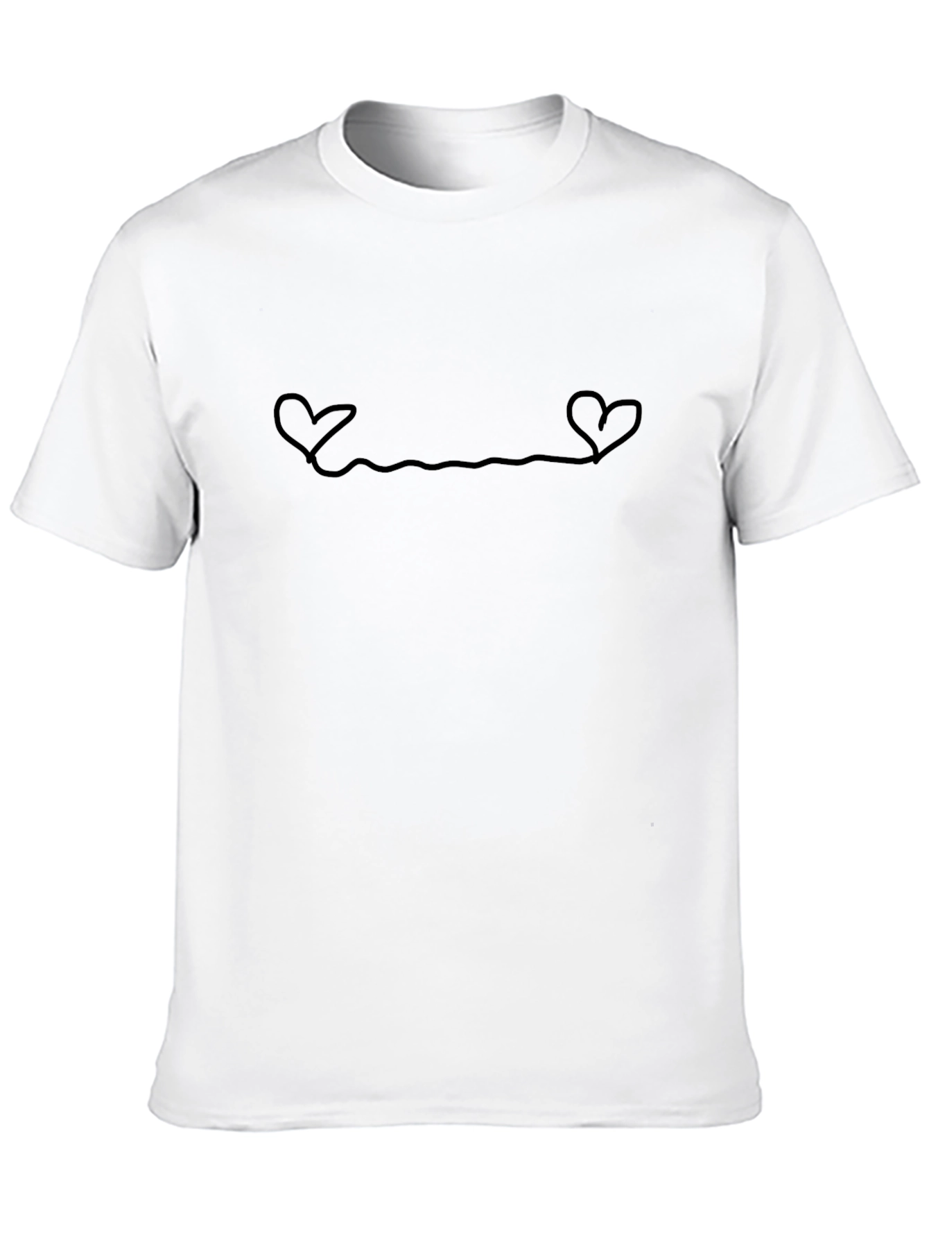 Minimalist Heartbeat T-Shirt - Black