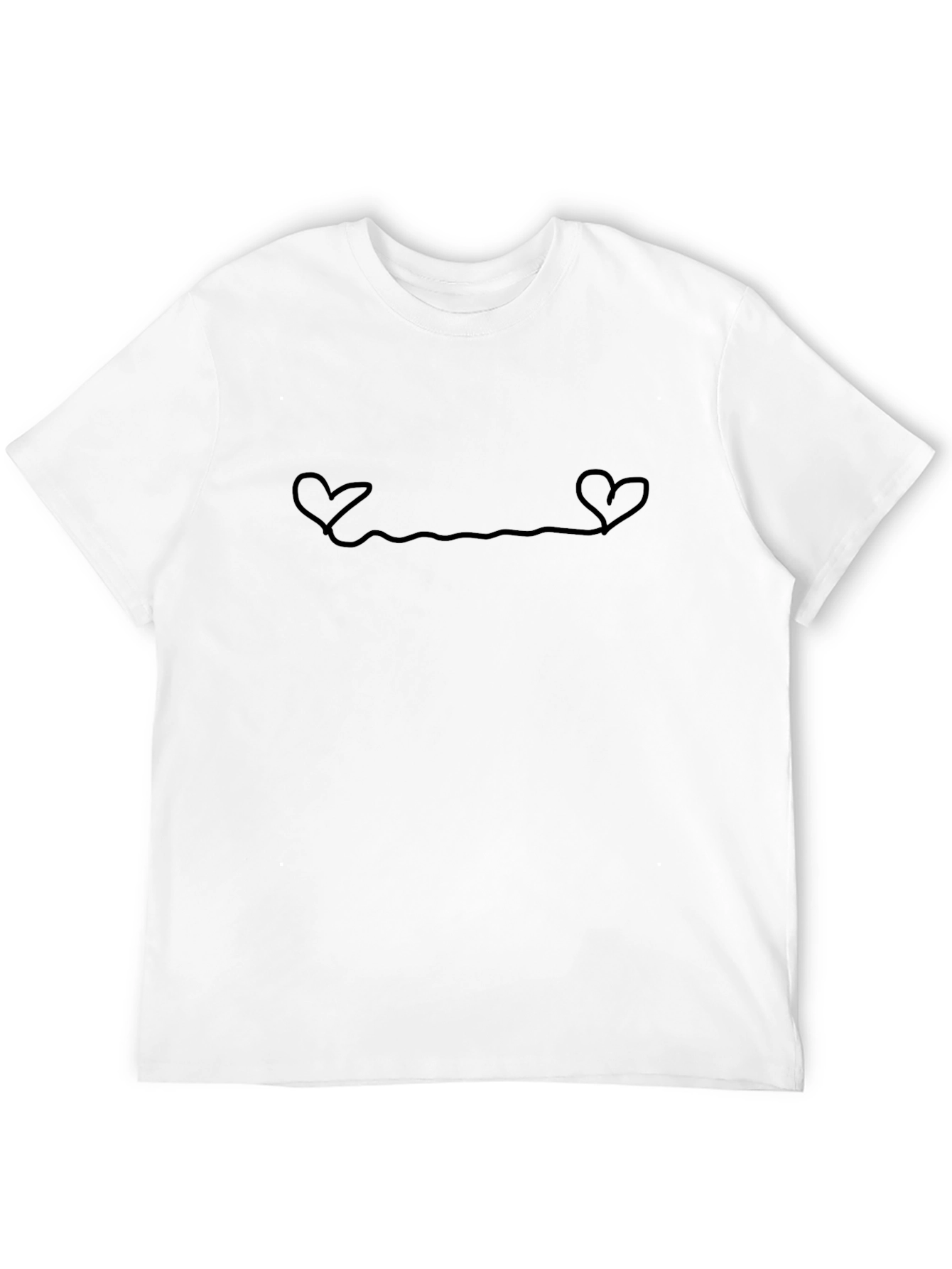 Minimalist Heartbeat T-Shirt - Black