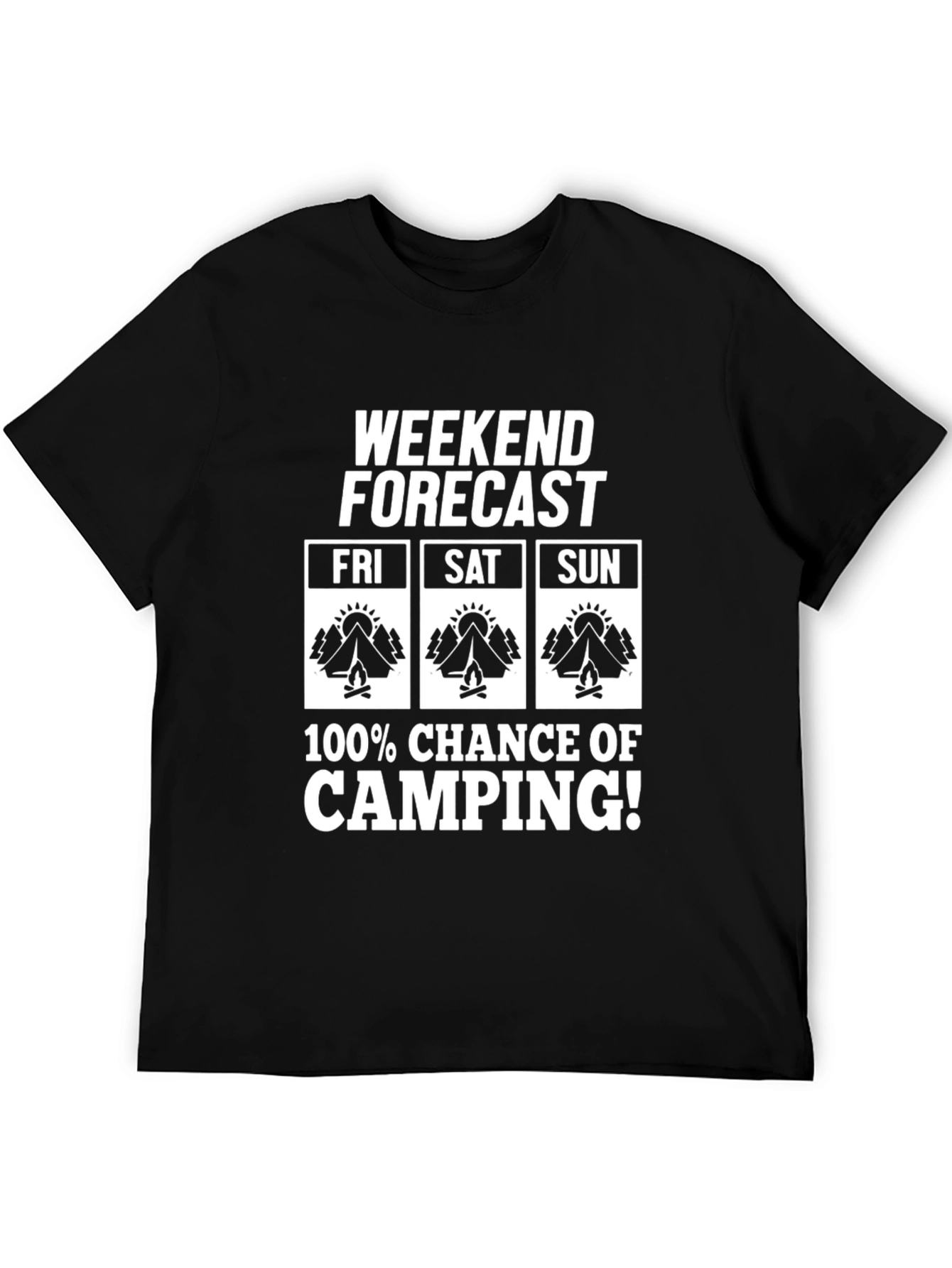 Weekend Camping Forecast Graphic Tee