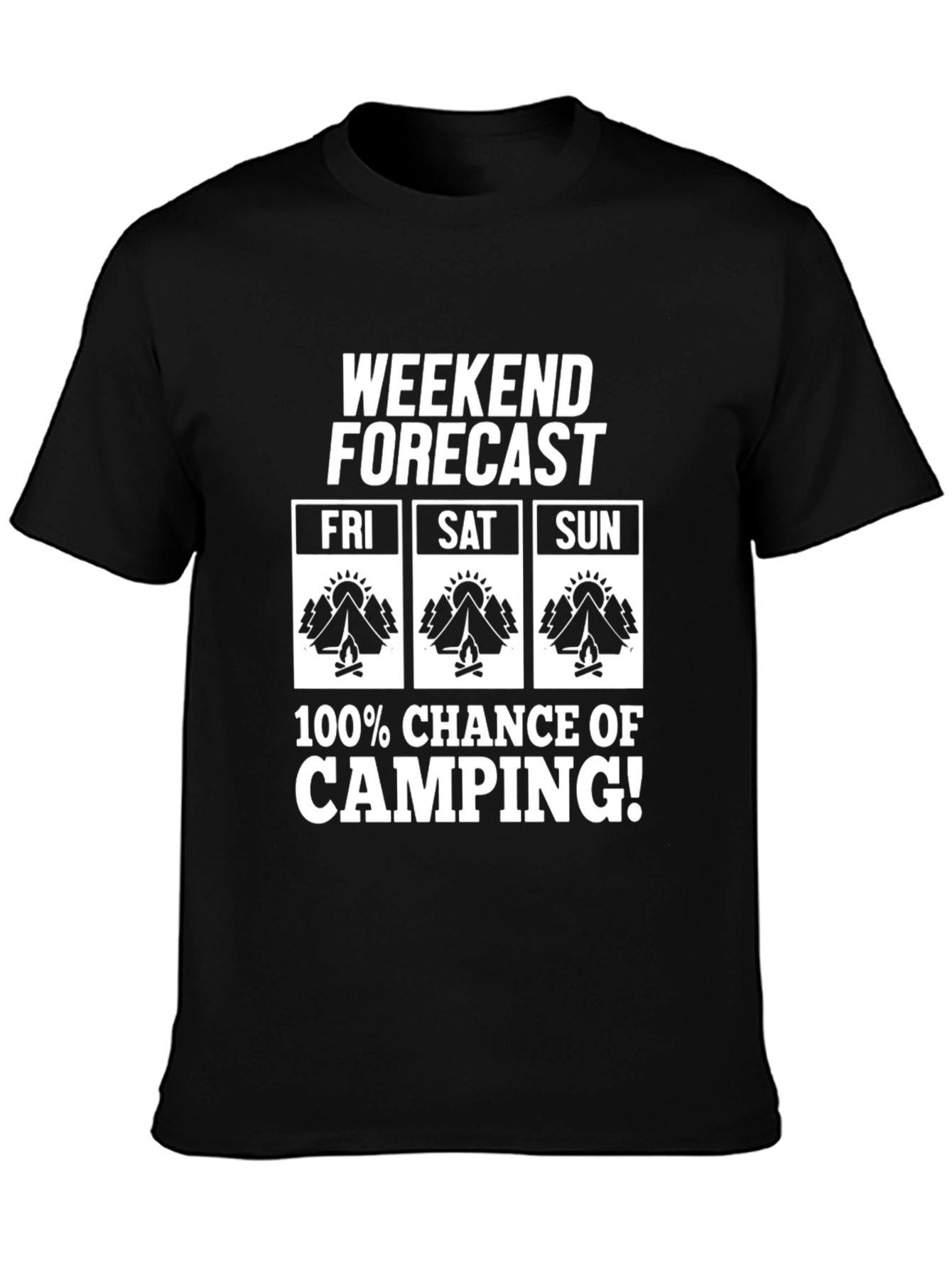 Weekend Camping Forecast Graphic Tee