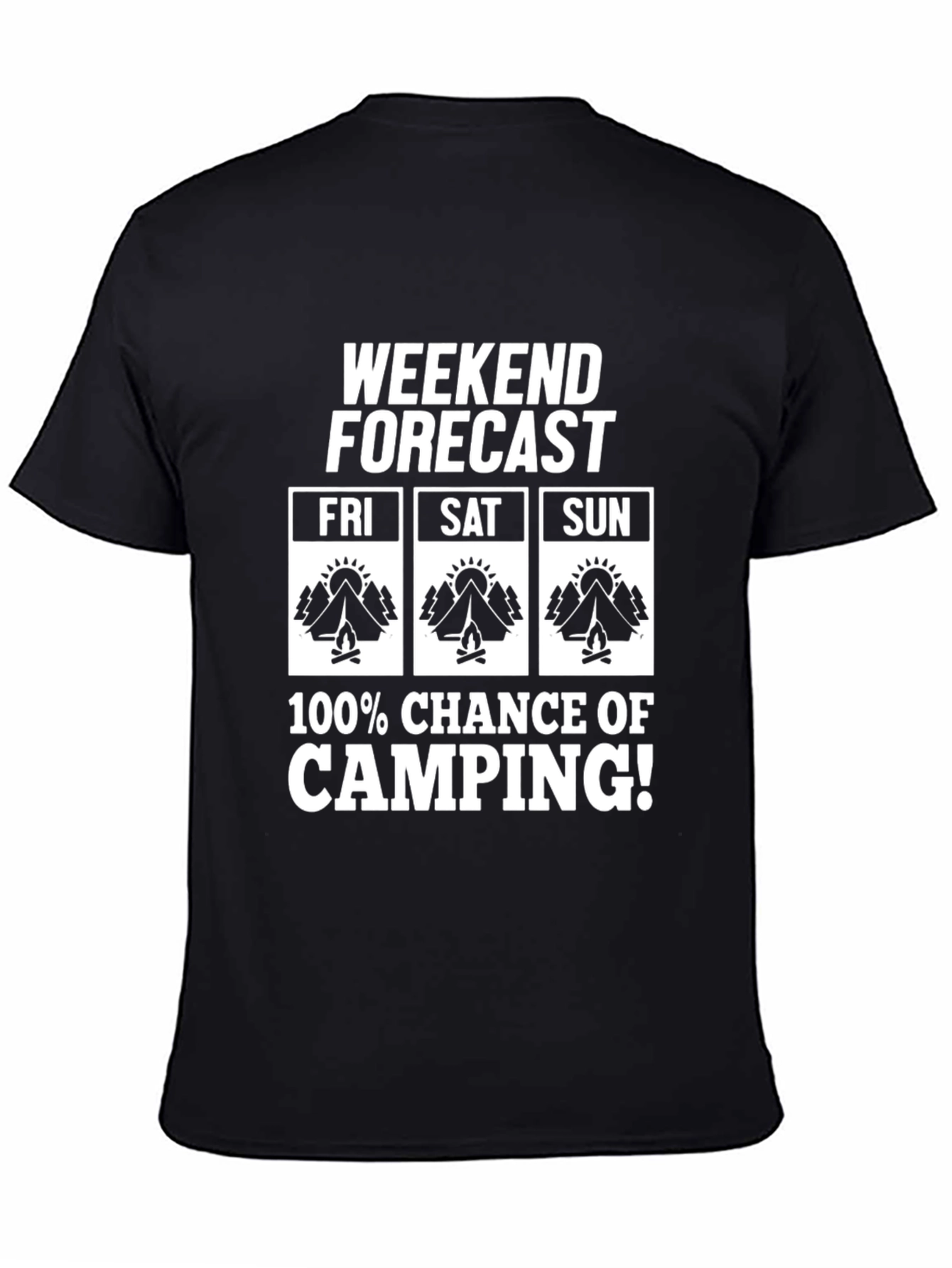 Weekend Camping Forecast Graphic Tee
