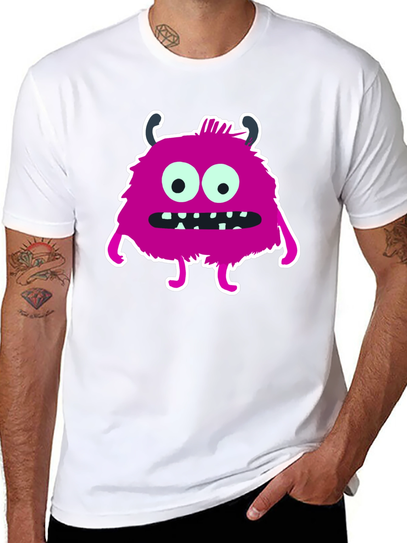 Monster Graphic T-Shirt - Black