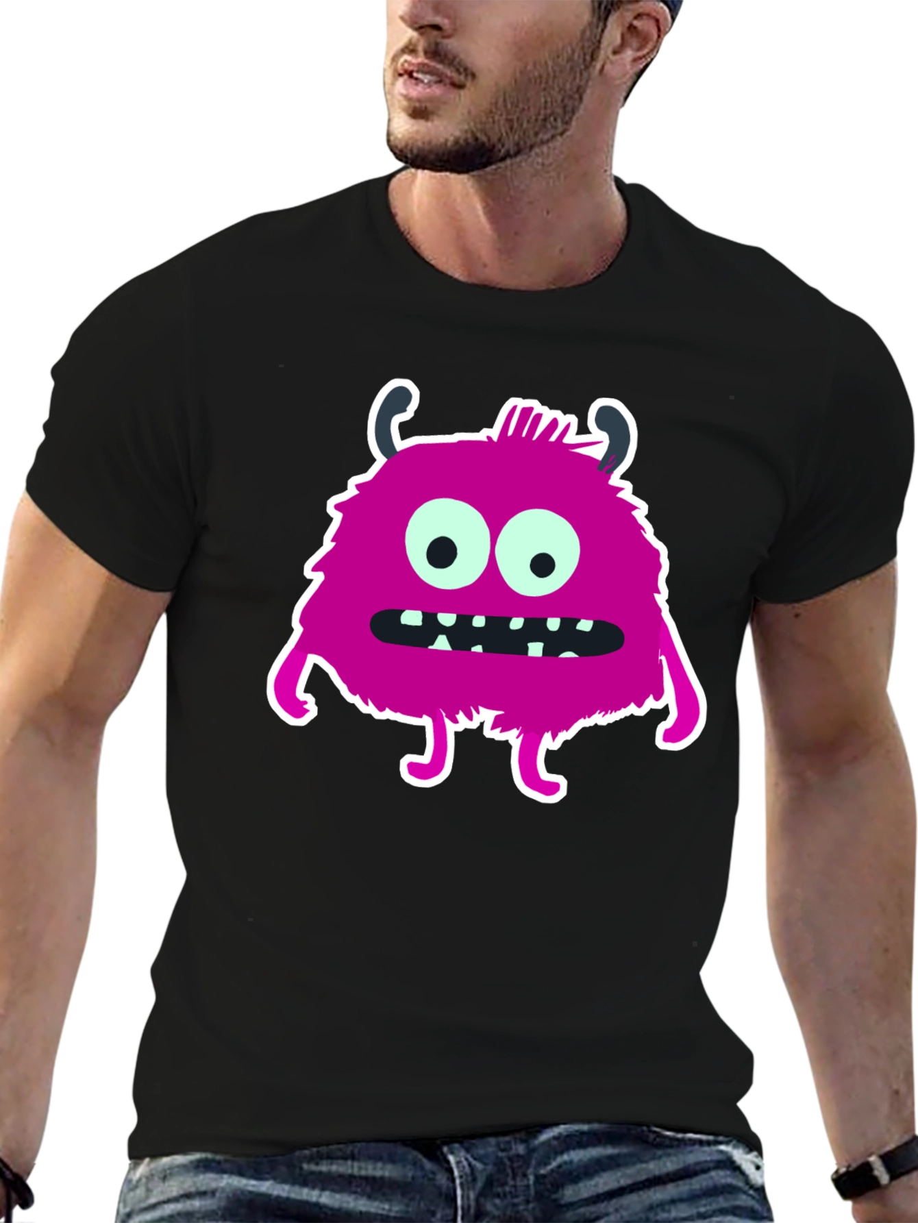 Monster Graphic T-Shirt - Black