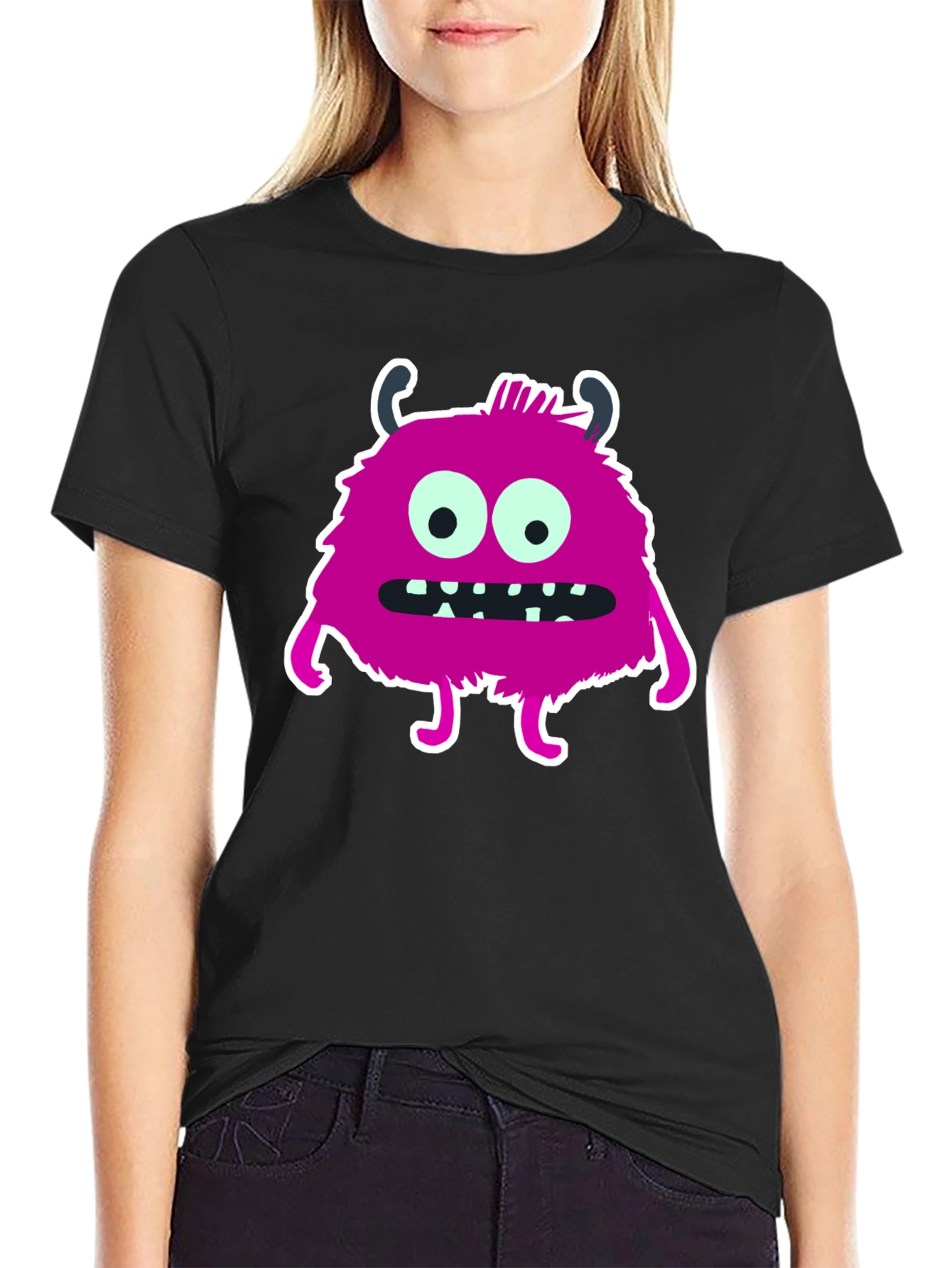 Monster Graphic T-Shirt - Black