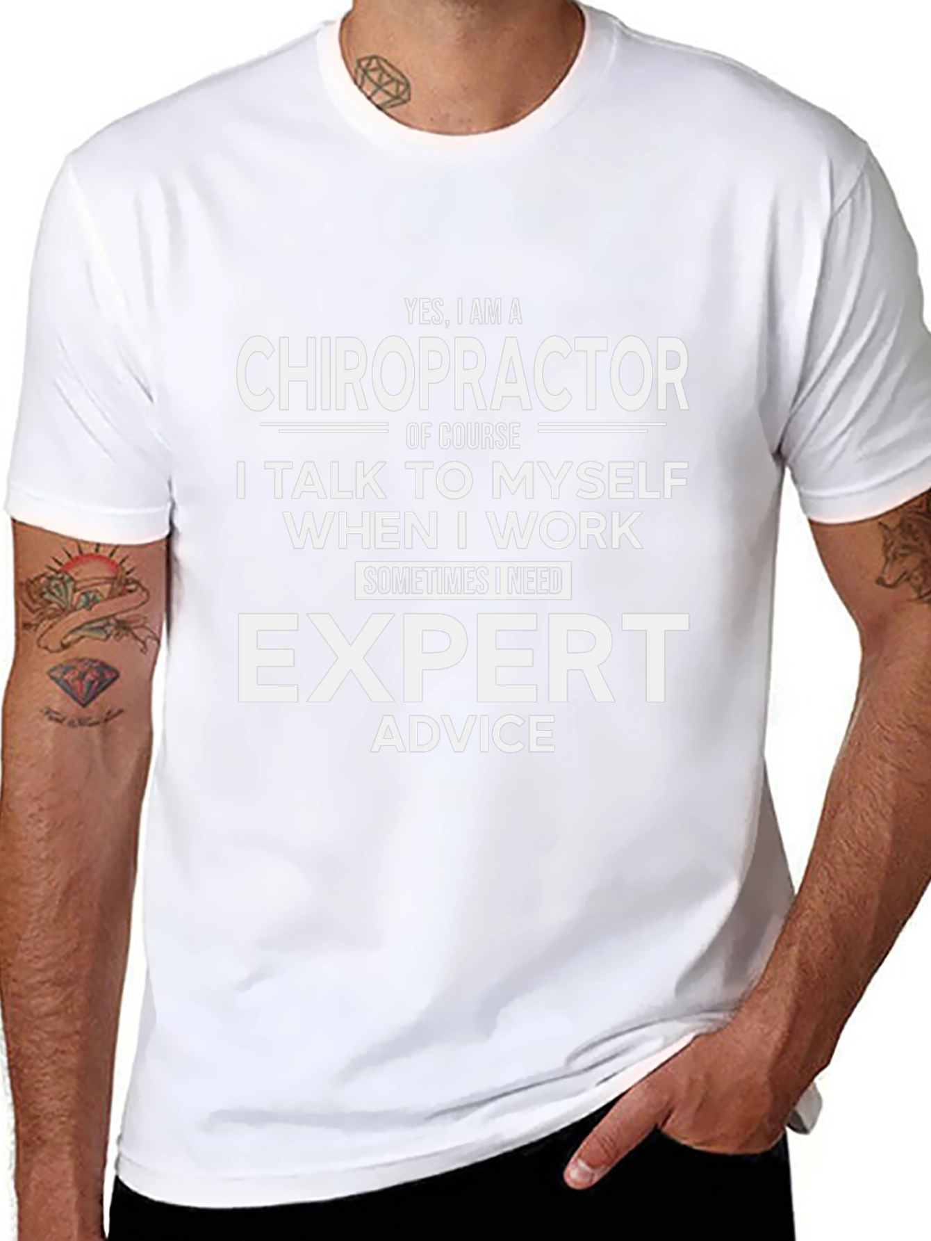 Chiropractor Expert Advice Black T-Shirt
