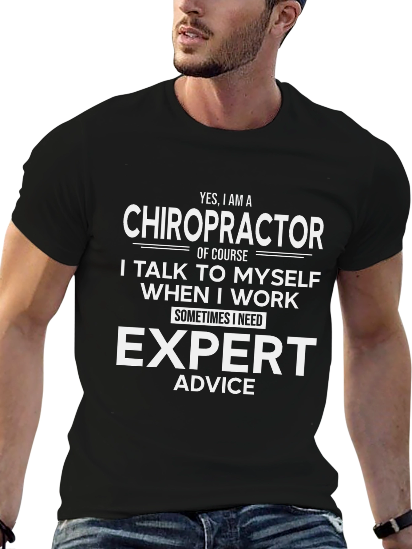 Chiropractor Expert Advice Black T-Shirt