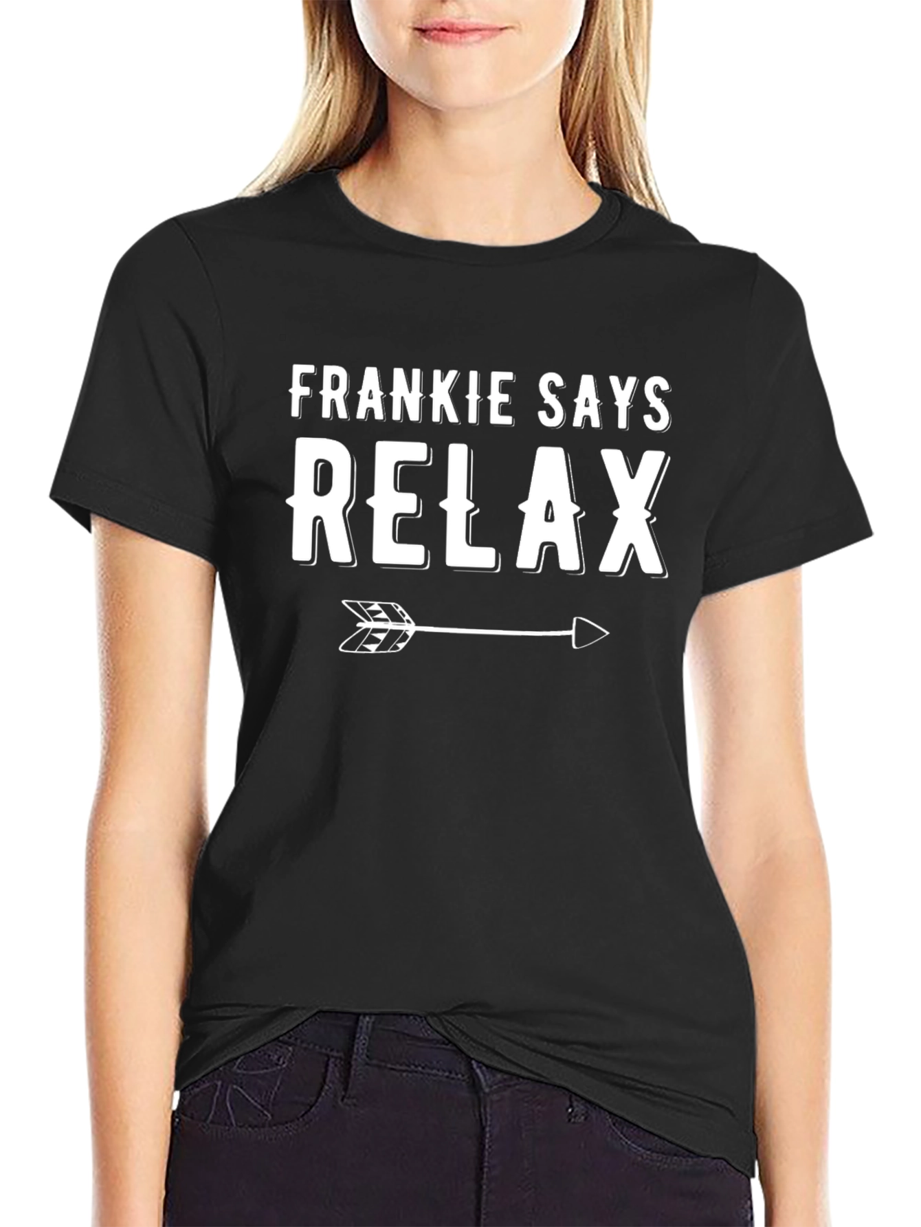 Frankie Says Relax T-Shirt - Black Cotton Tee