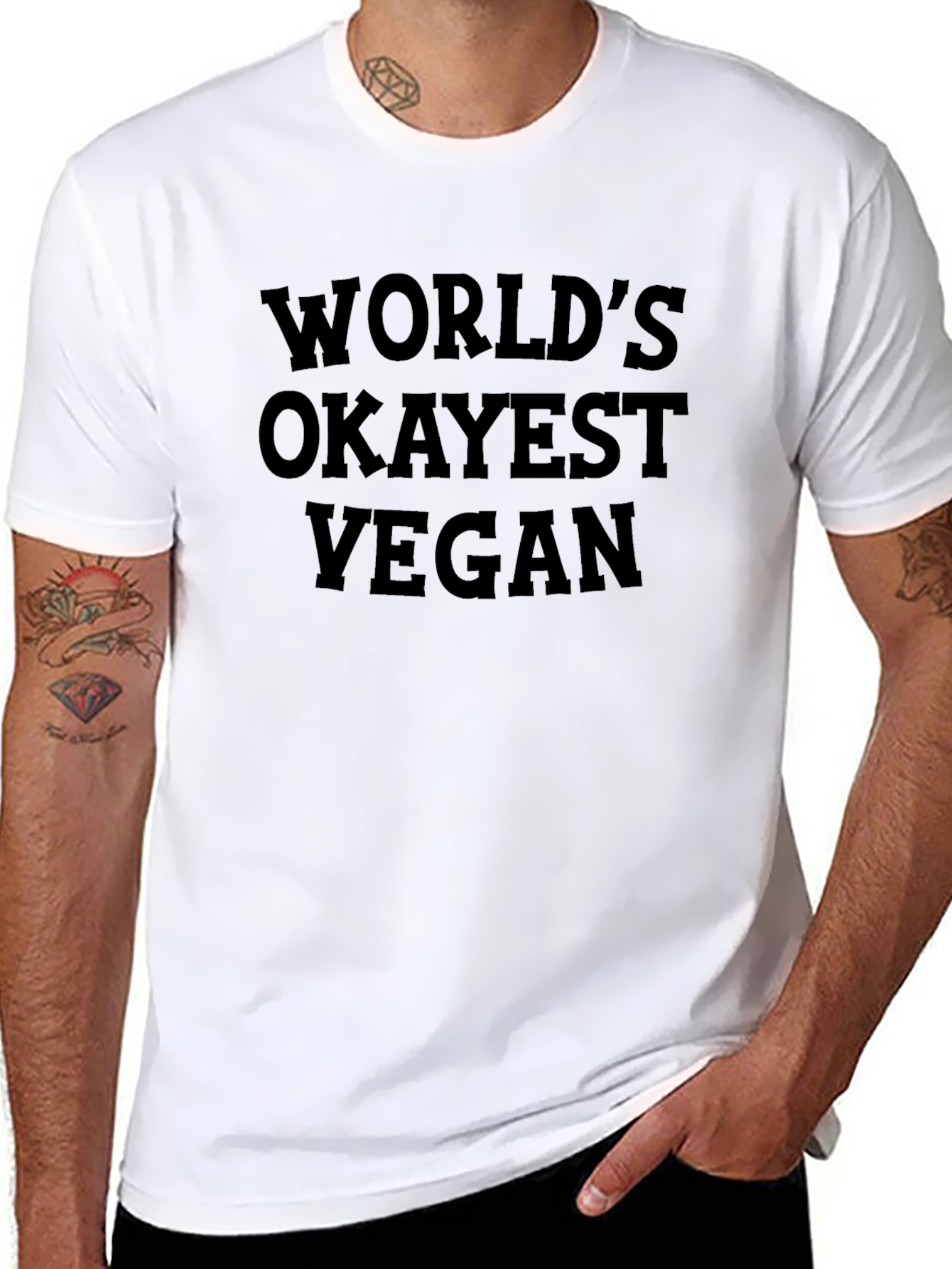 Worlds Okayest Vegan Funny T-Shirt