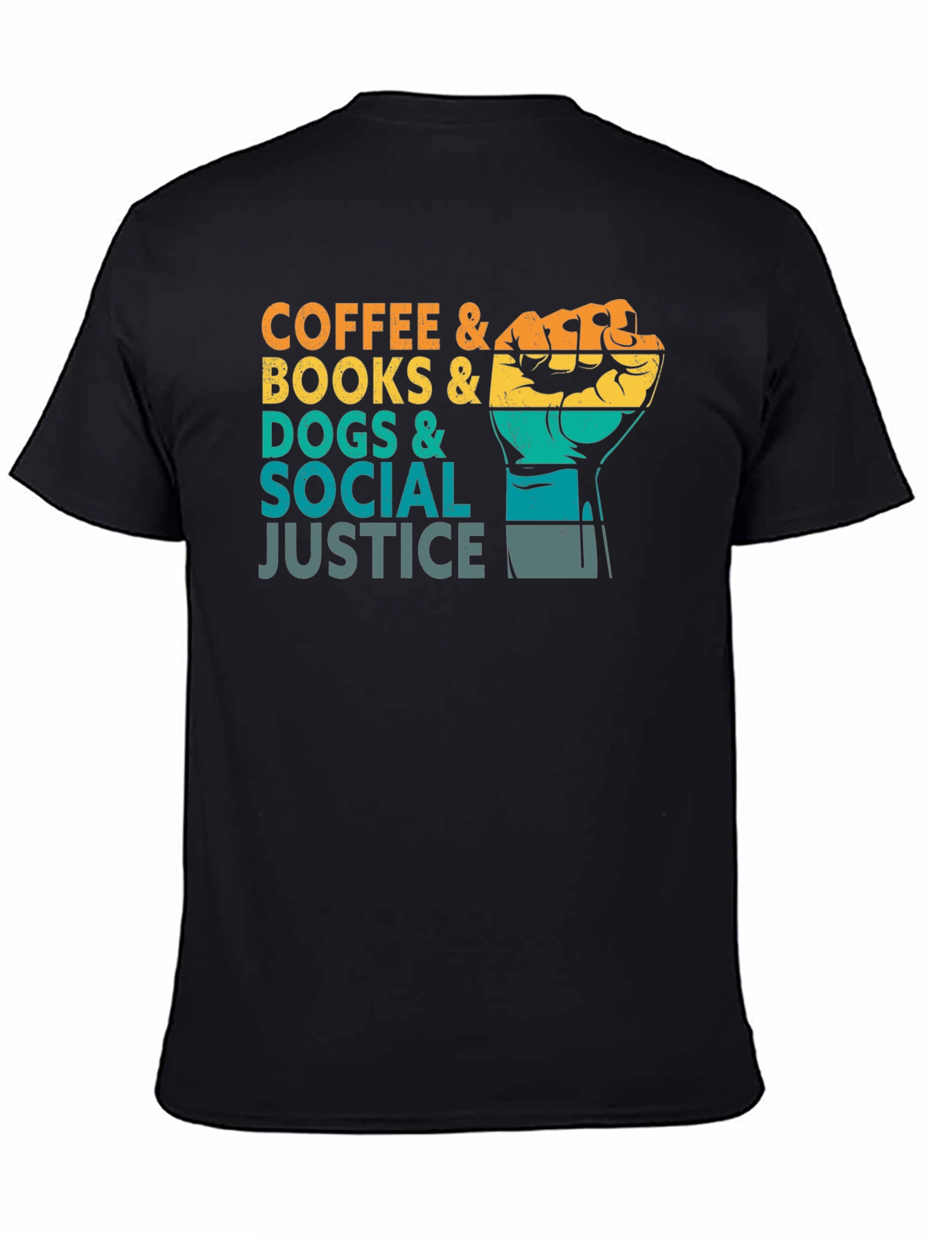 Coffee Books Dogs and Social Justice Graphic Tee