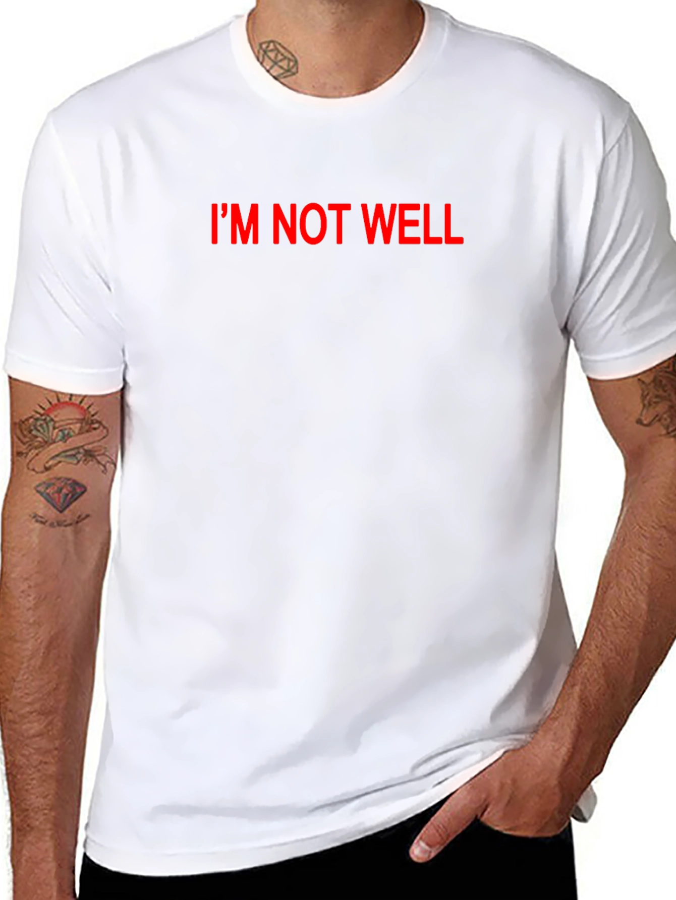 Im Not Well Black T-Shirt
