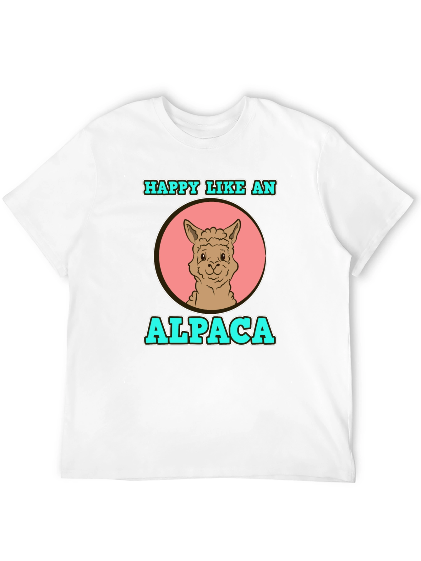 Happy Like an Alpaca Graphic T-Shirt