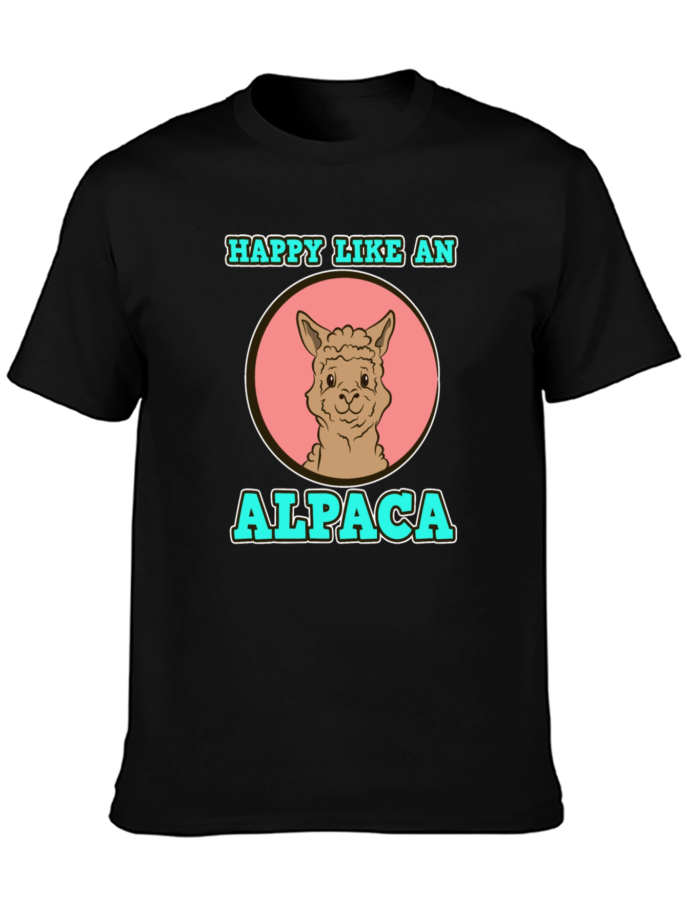 Happy Like an Alpaca Graphic T-Shirt