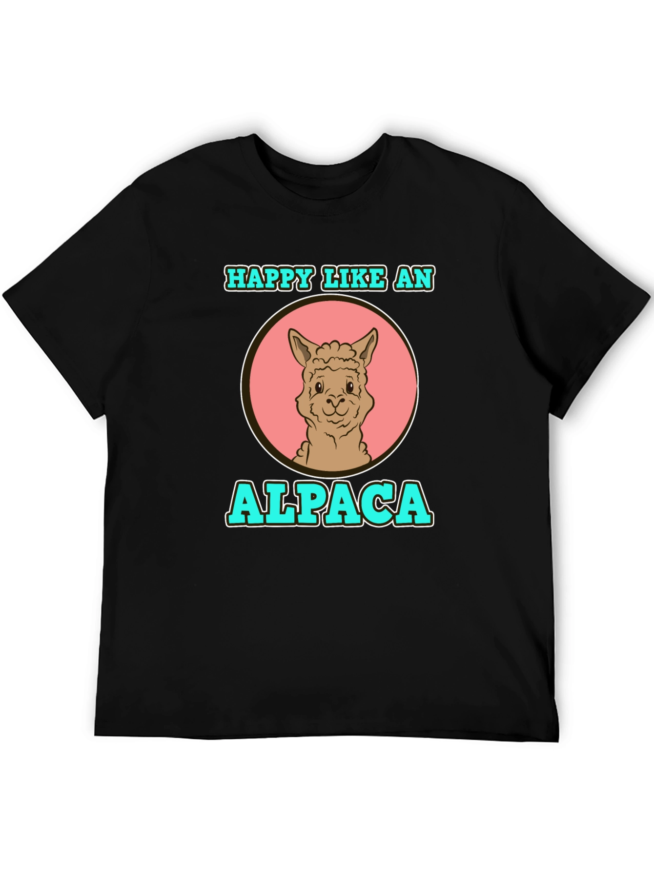 Happy Like an Alpaca Graphic T-Shirt