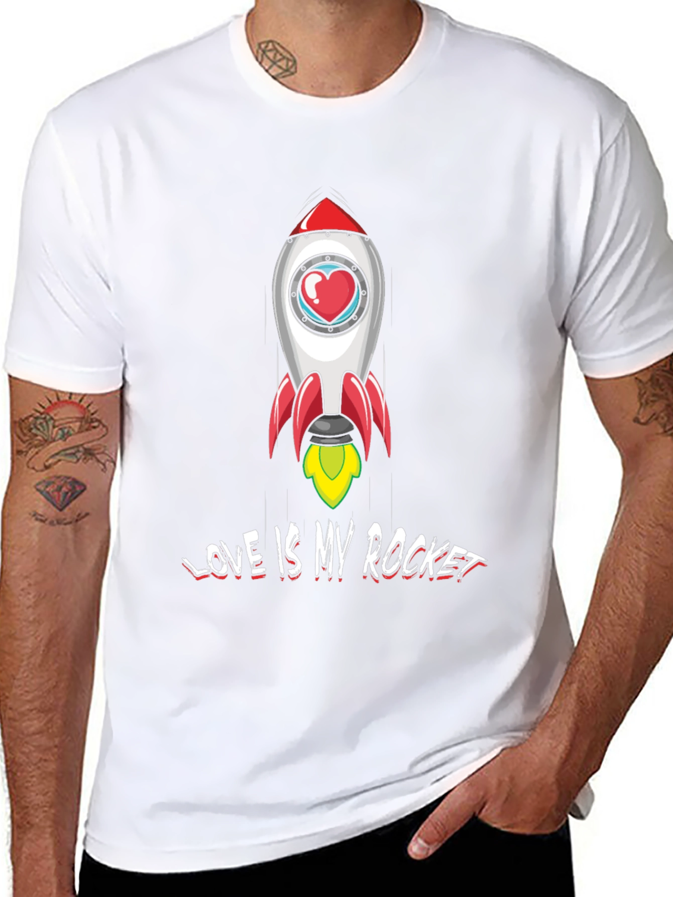 Love is My Rocket Graphic Tee - Unisex