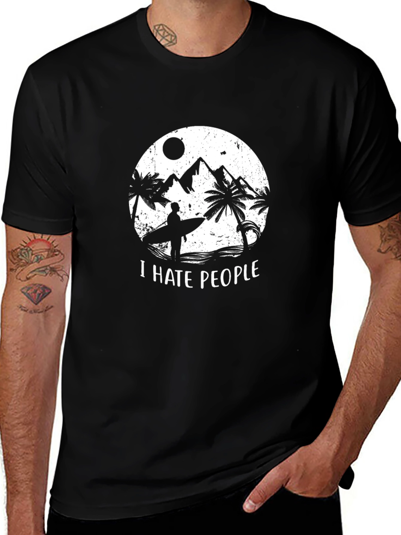 I Hate People Graphic T-Shirt - Beach Vibes
