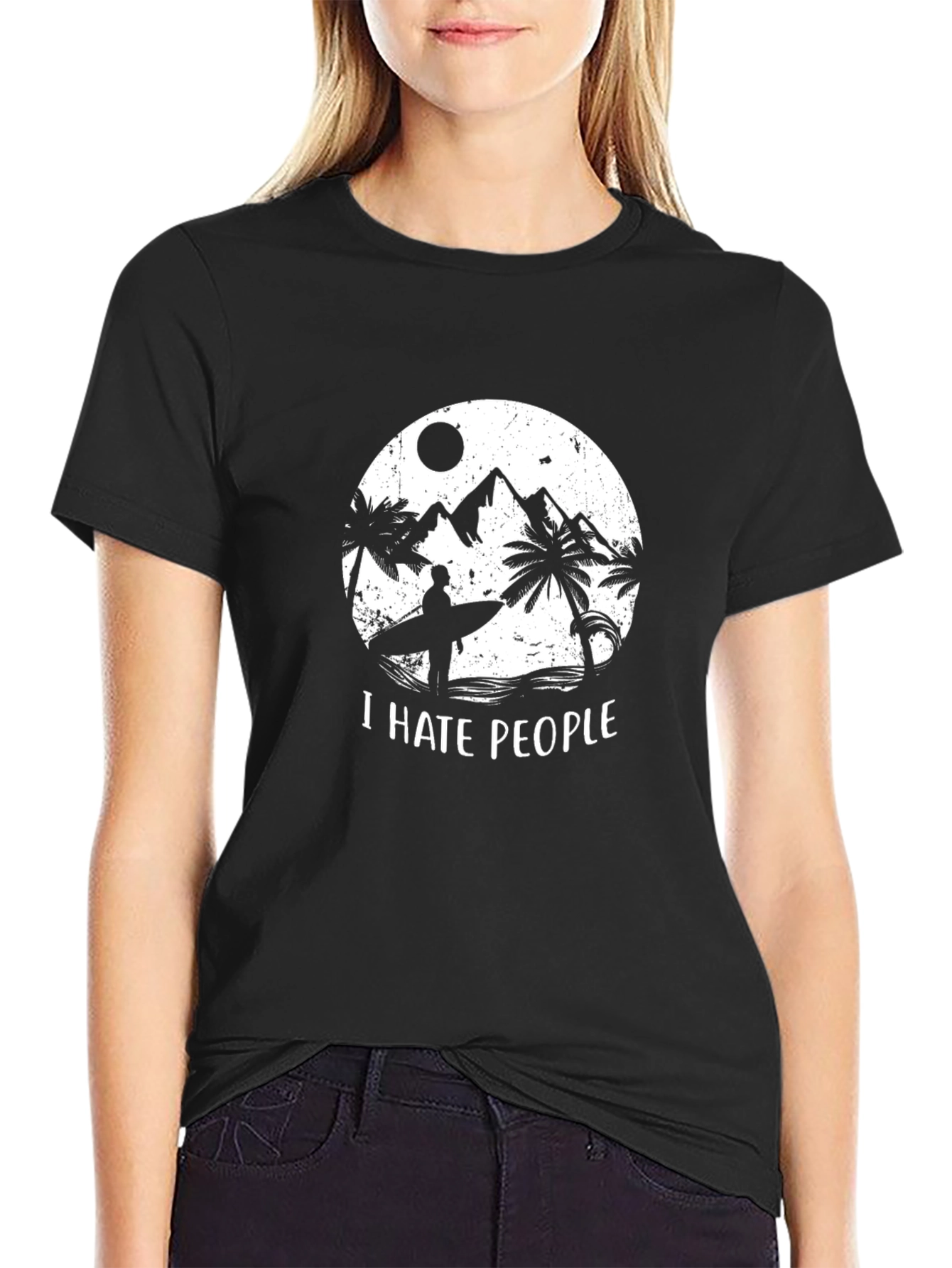 I Hate People Graphic T-Shirt - Beach Vibes