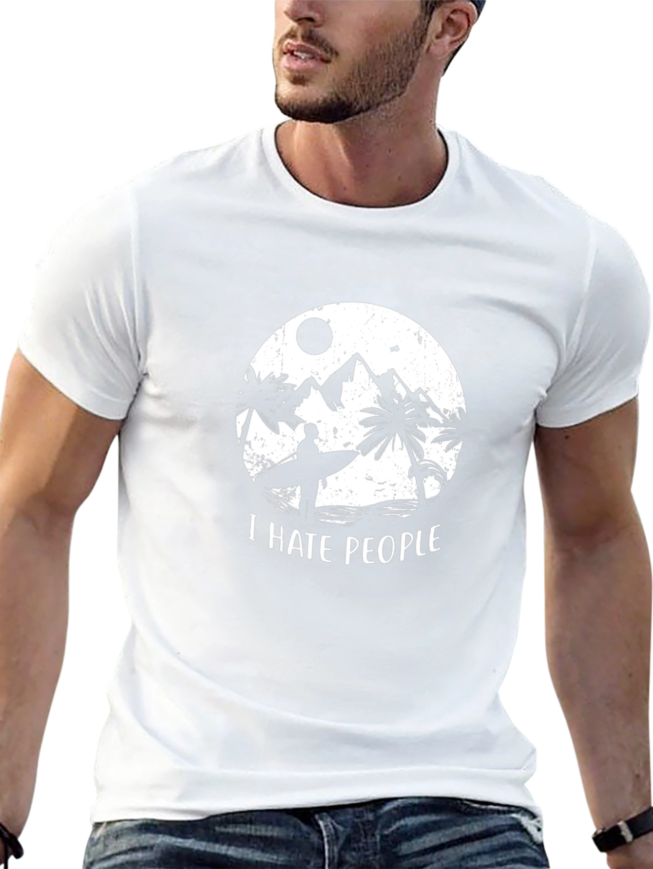 I Hate People Graphic T-Shirt - Beach Vibes