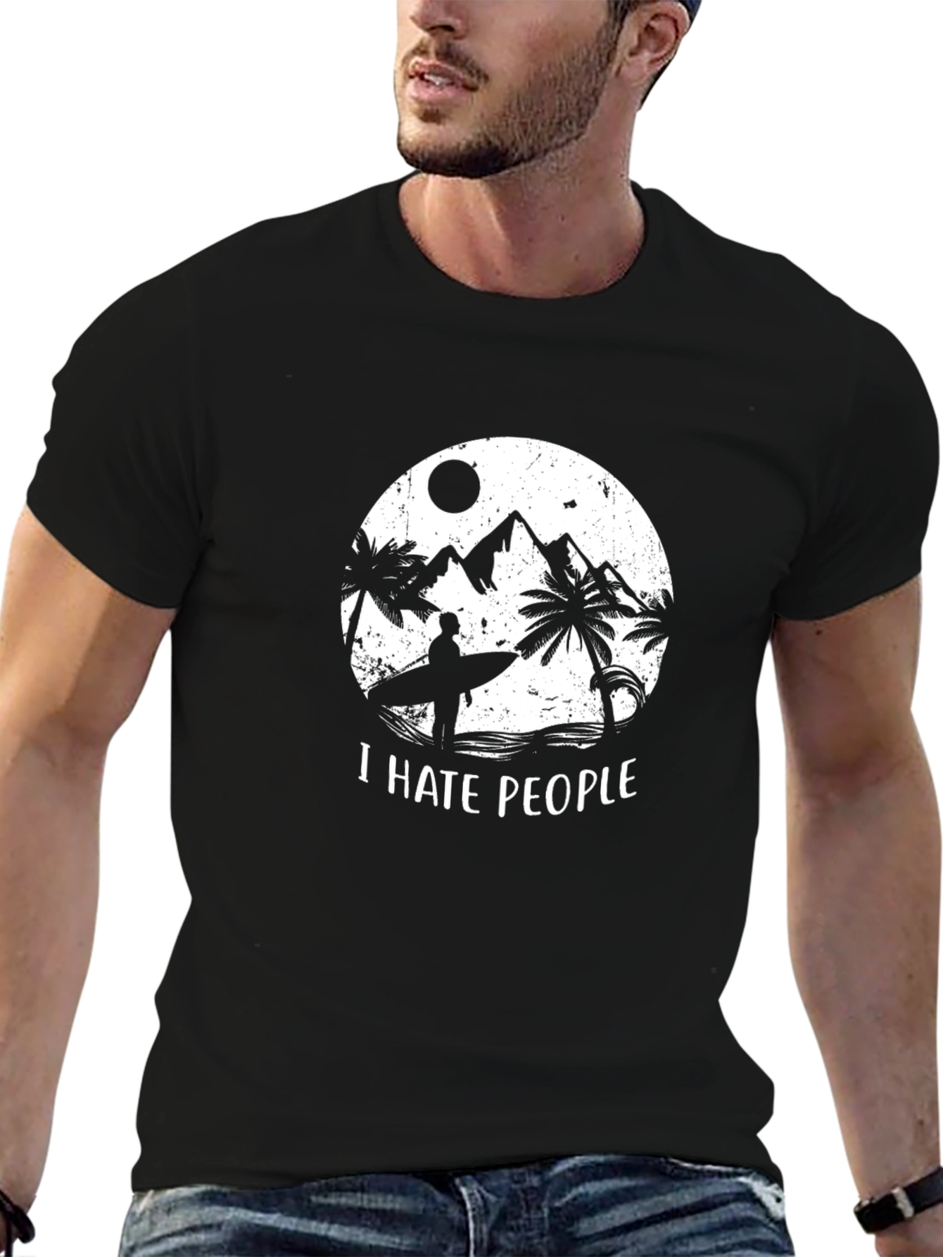 I Hate People Graphic T-Shirt - Beach Vibes