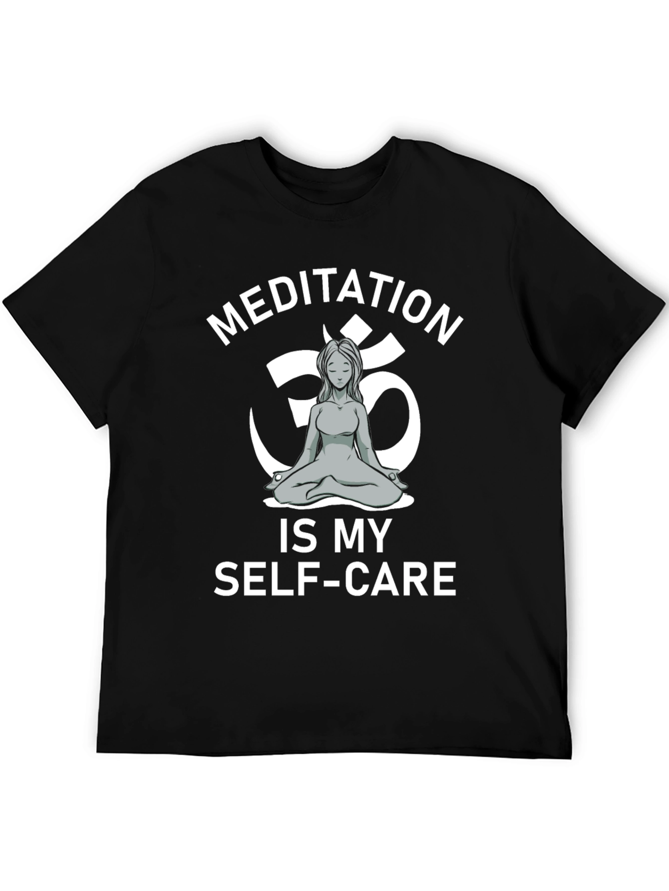 Meditation is My Self-Care Black Graphic Tee