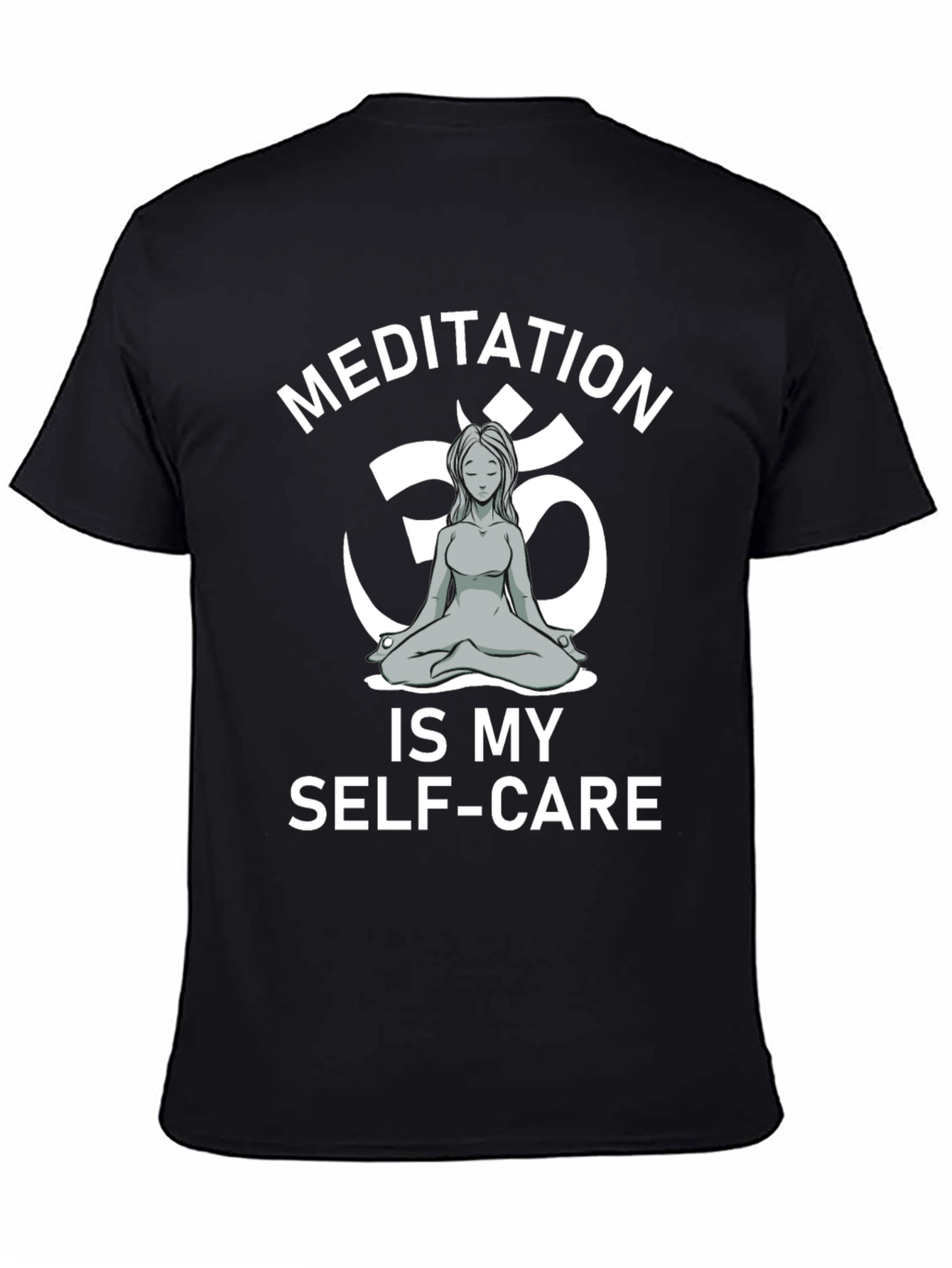 Meditation is My Self-Care Black Graphic Tee