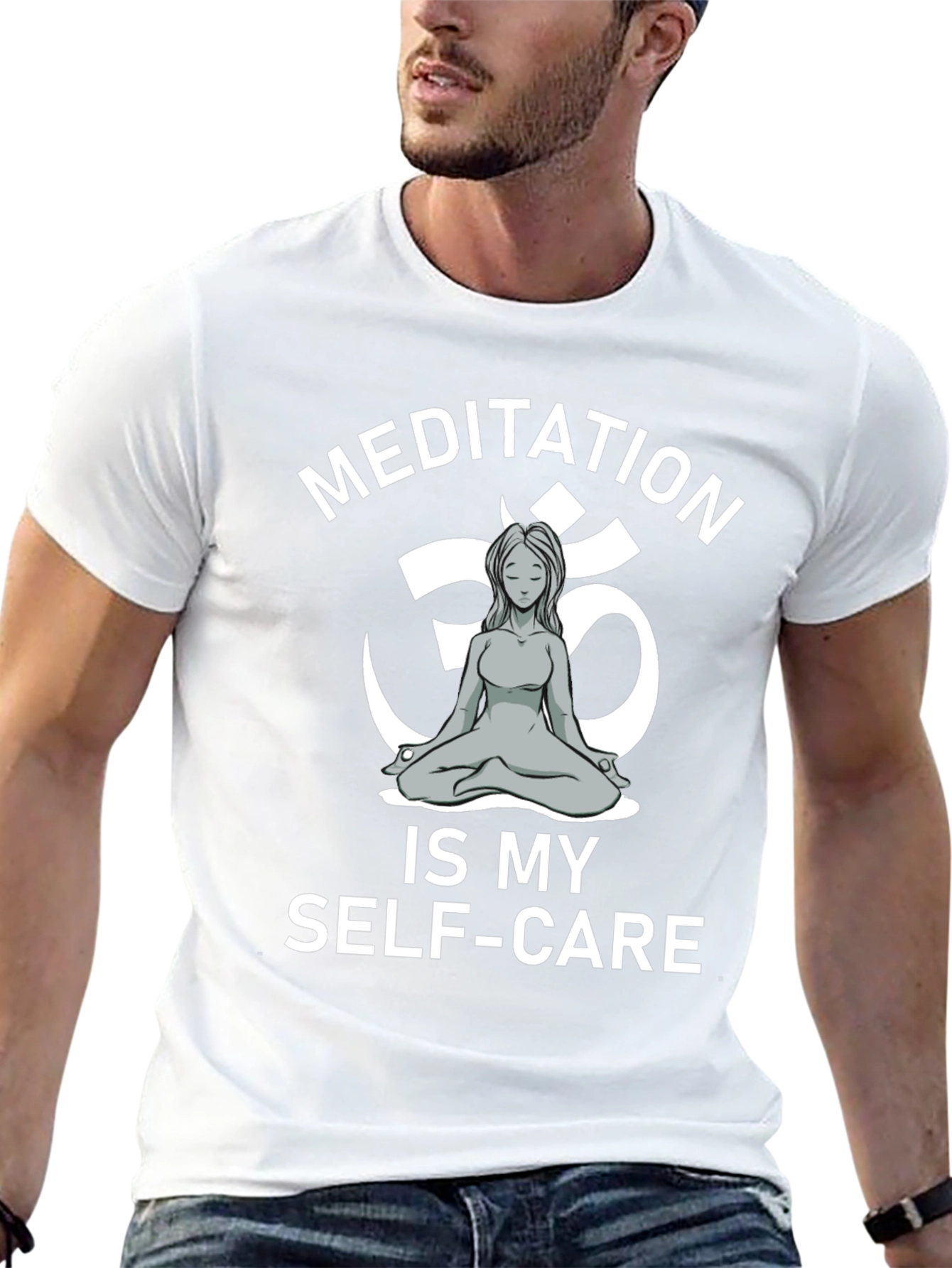 Meditation is My Self-Care Black Graphic Tee