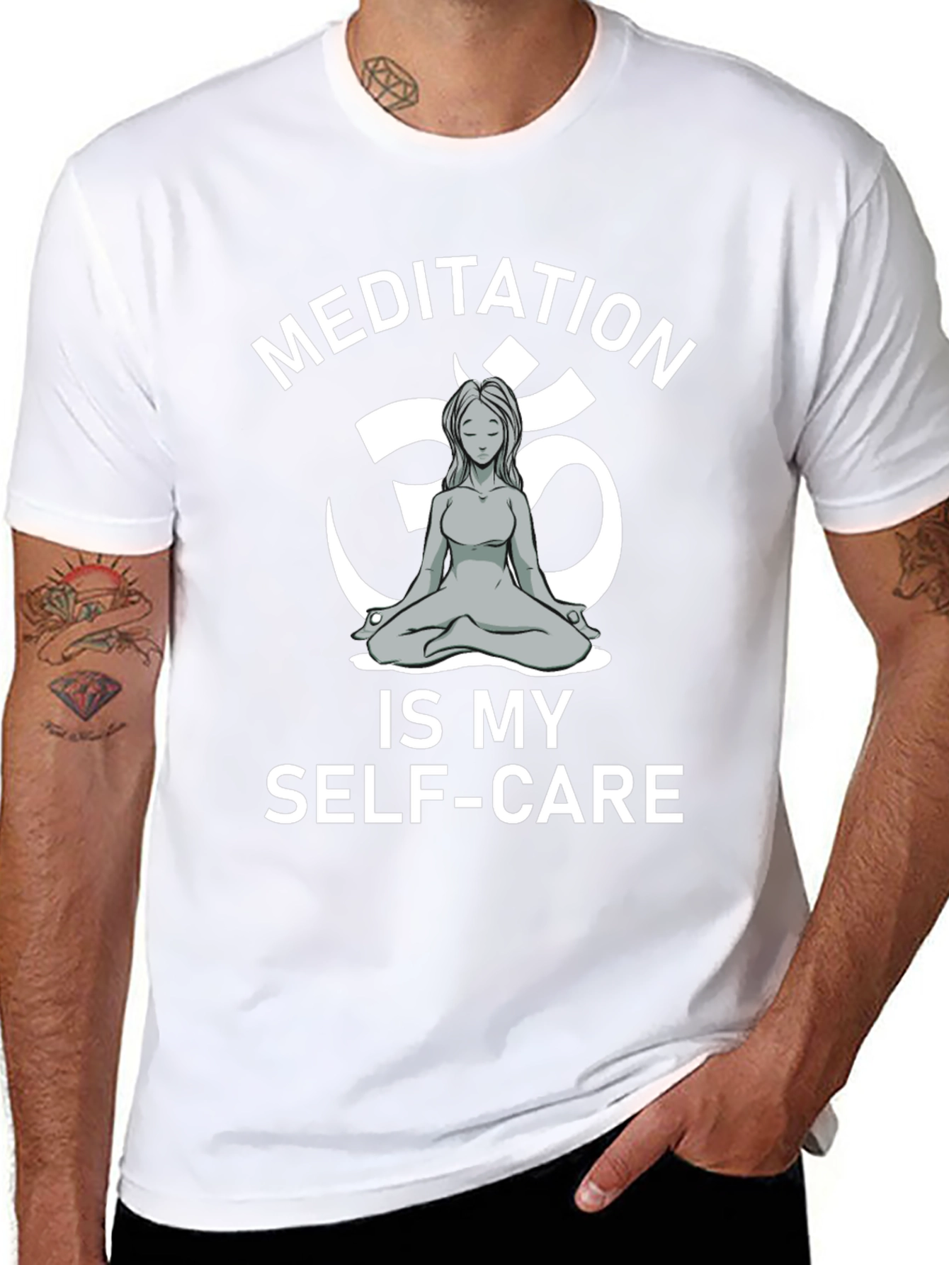 Meditation is My Self-Care Black Graphic Tee